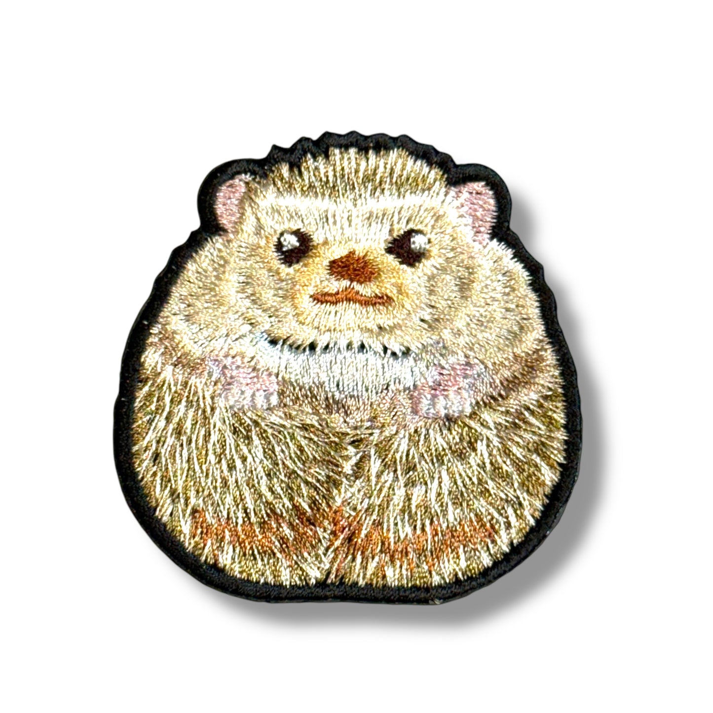 ハリネズミの刺繍ワッペン