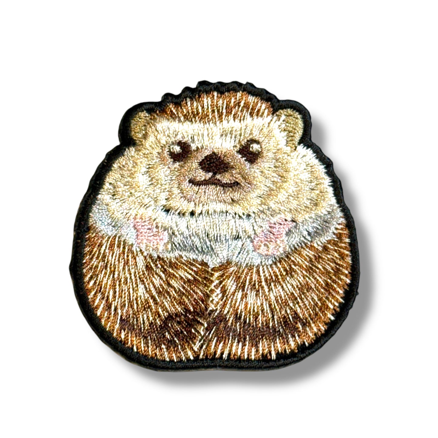 ハリネズミの刺繍ワッペン