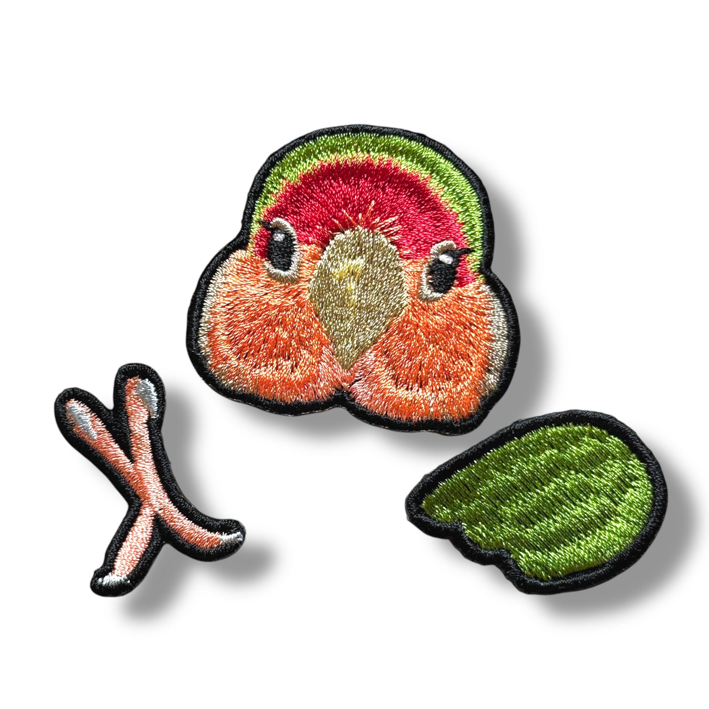 コザクラインコの証明写真刺繍ワッペン