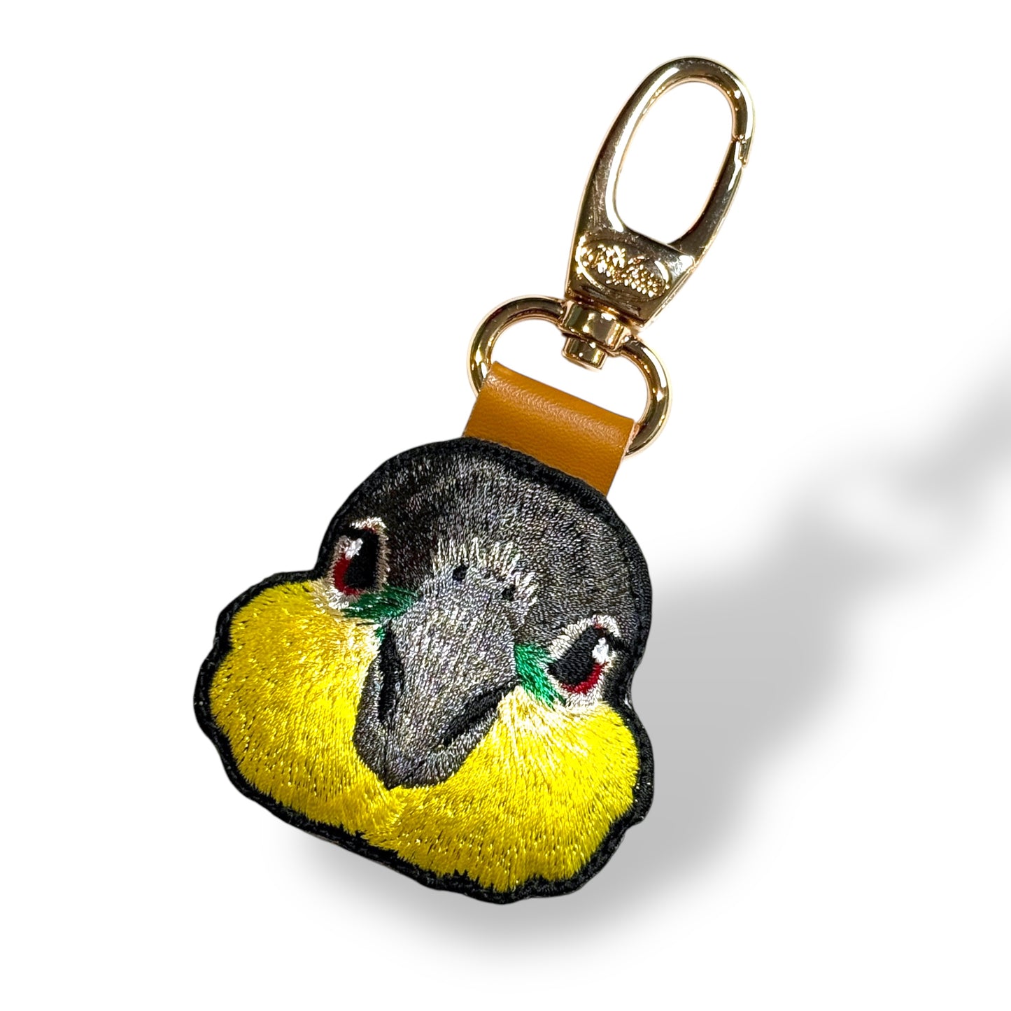 シロハラインコの証明写真刺繍ワッペン