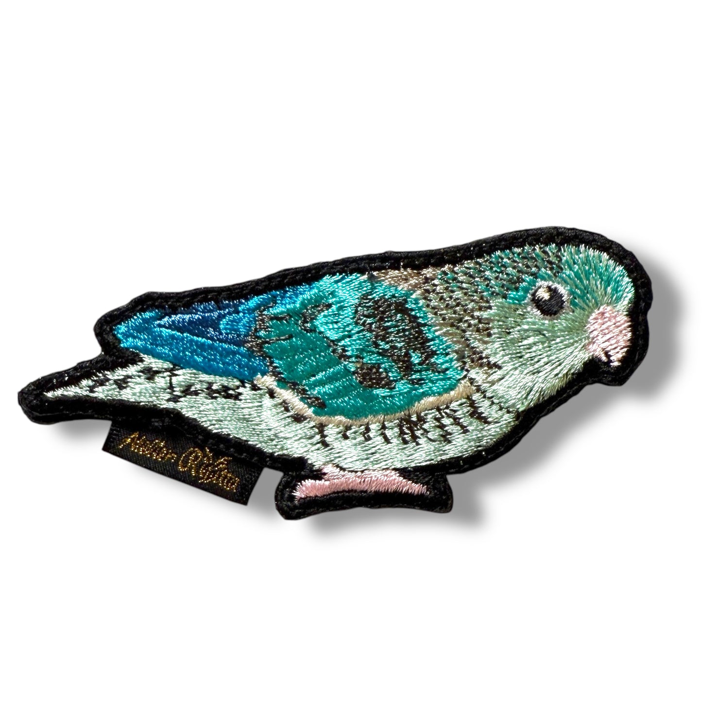 サザナミインコの刺繍ワッペン
