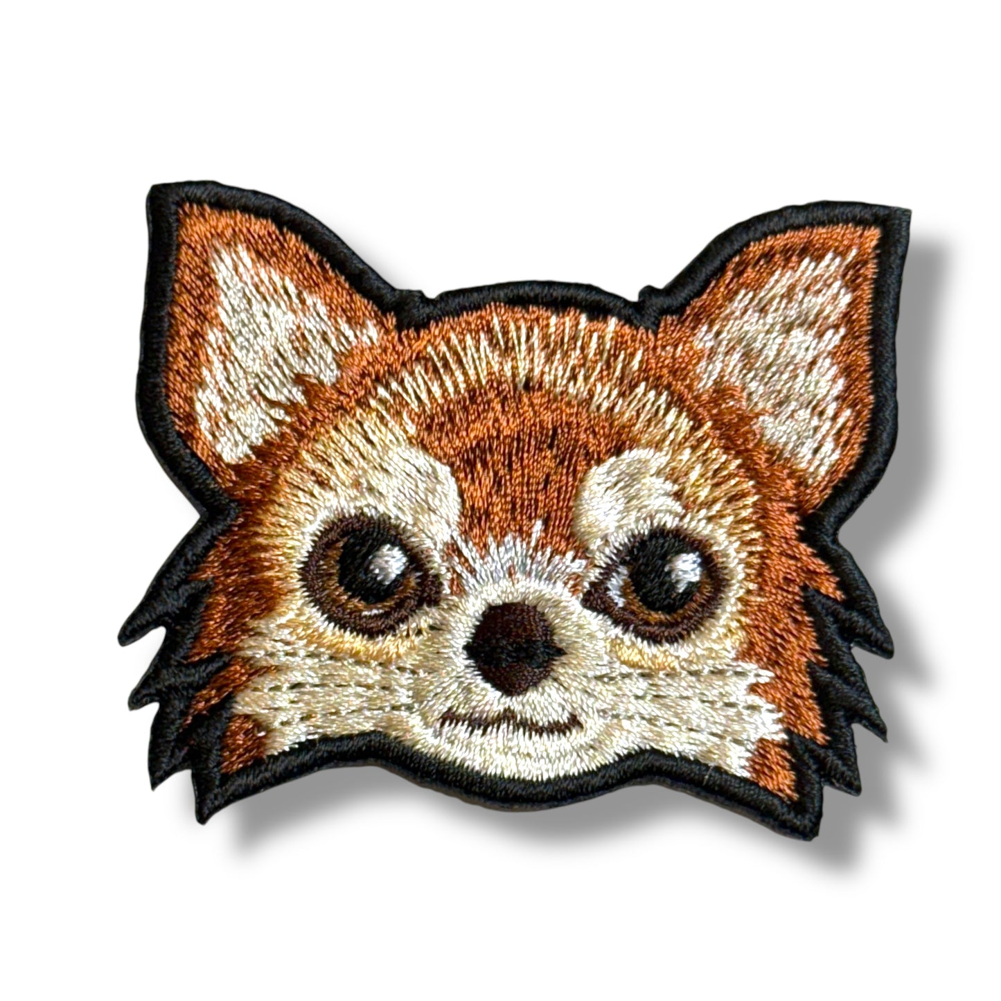 ロングコートチワワの刺繍ワッペン