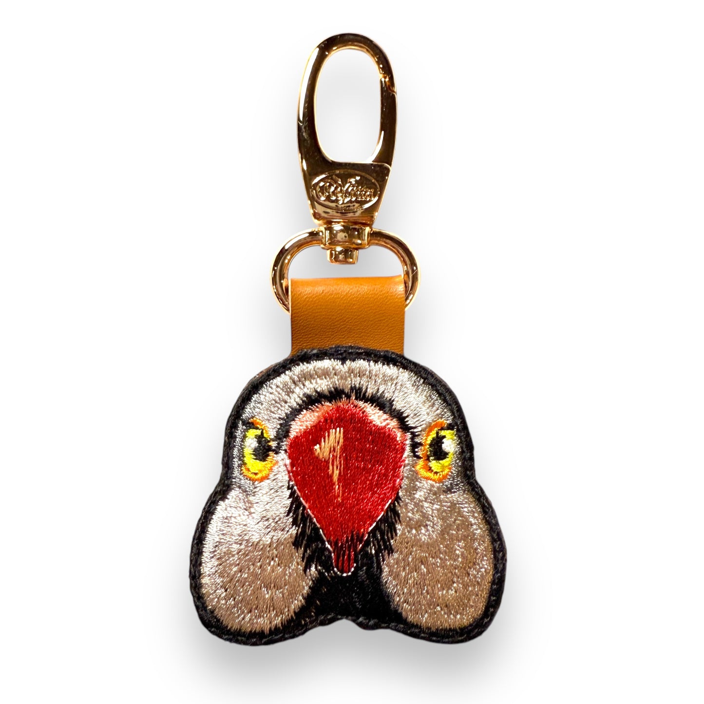 ワカケホンセイインコの証明写真刺繍ワッペン