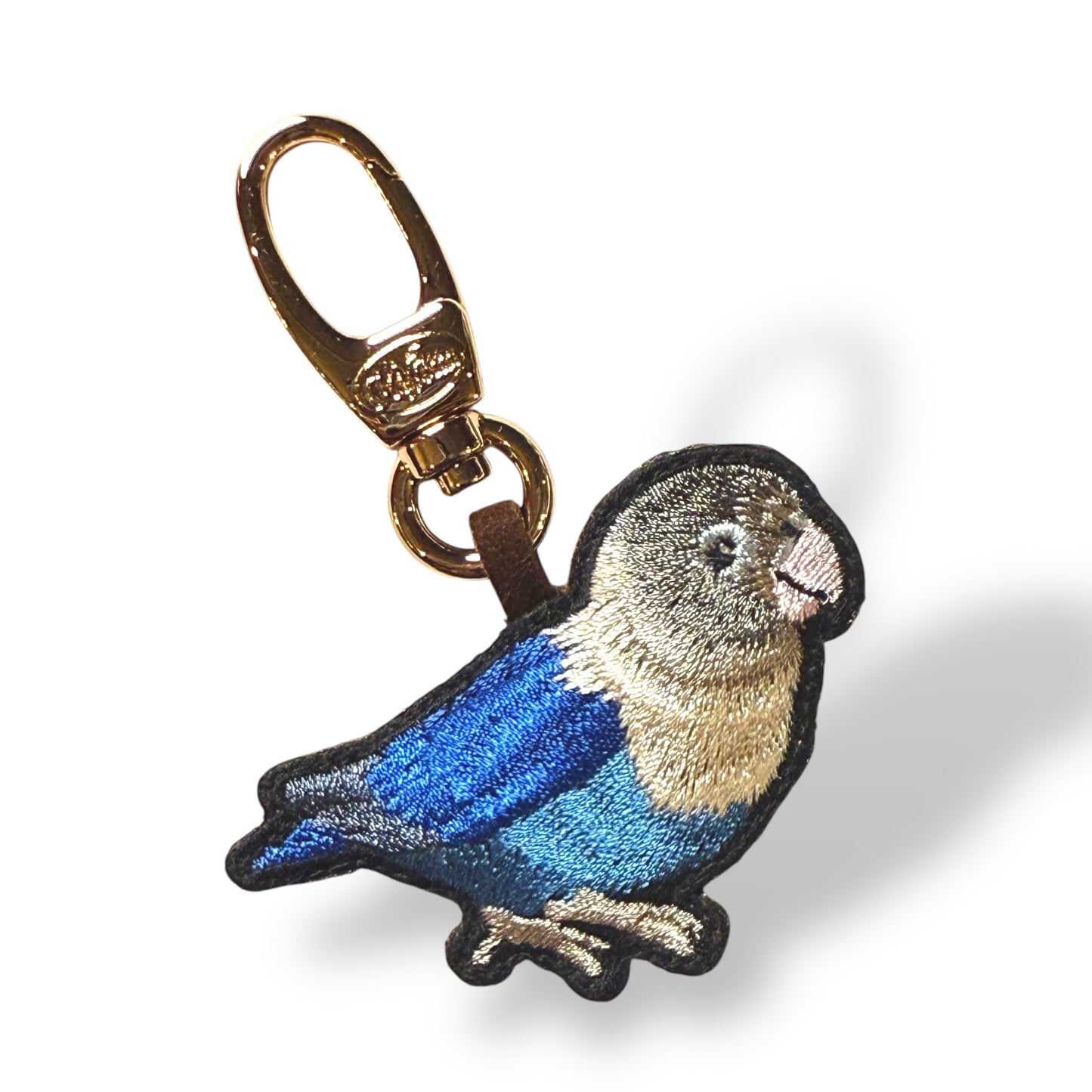 ボタンインコの刺繍ワッペン