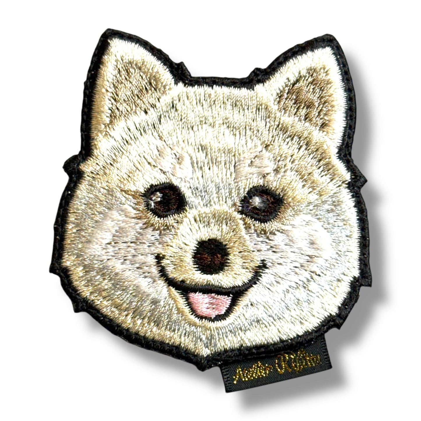 日本スピッツの刺繍ワッペン