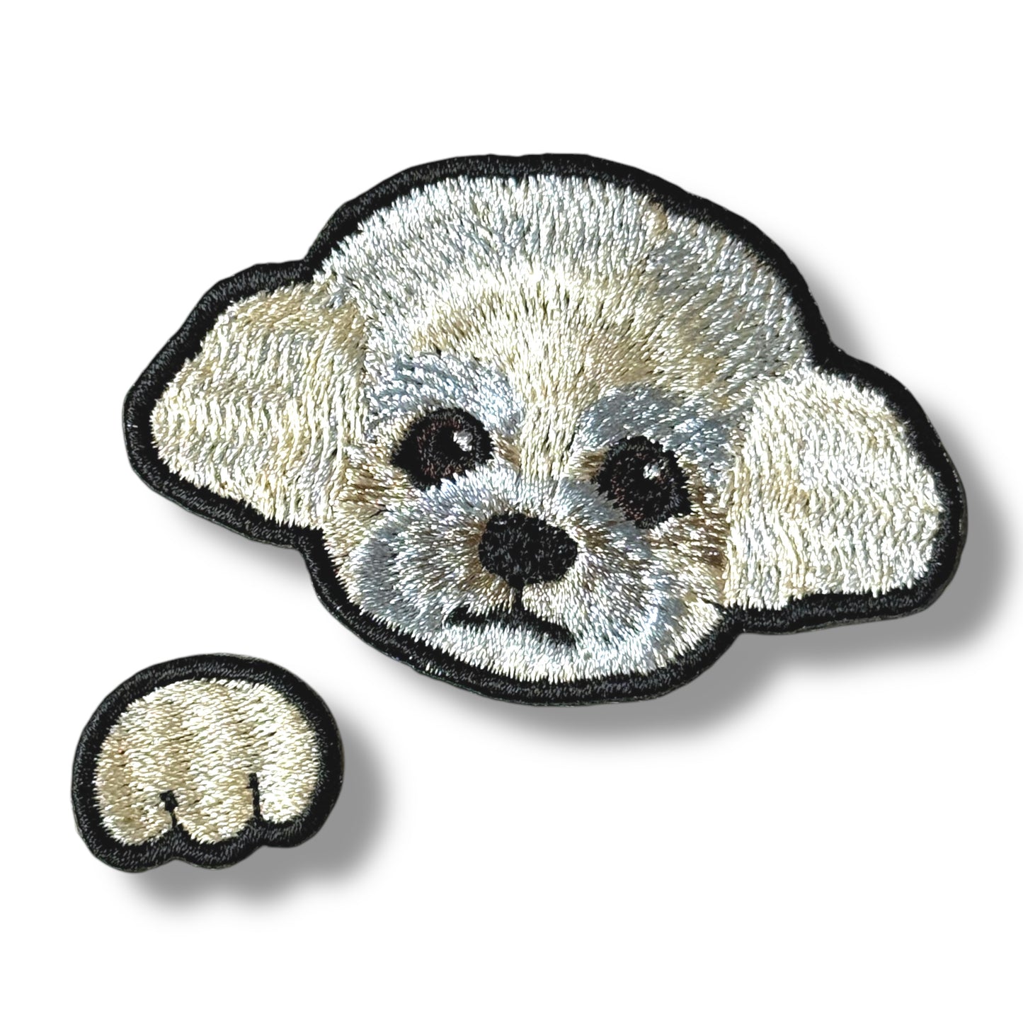 トイプードルの刺繍ワッペン