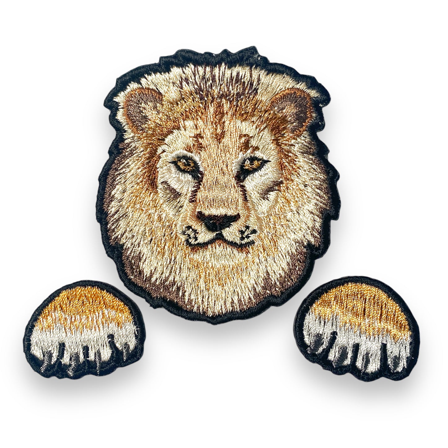 ライオンの刺繍ワッペン