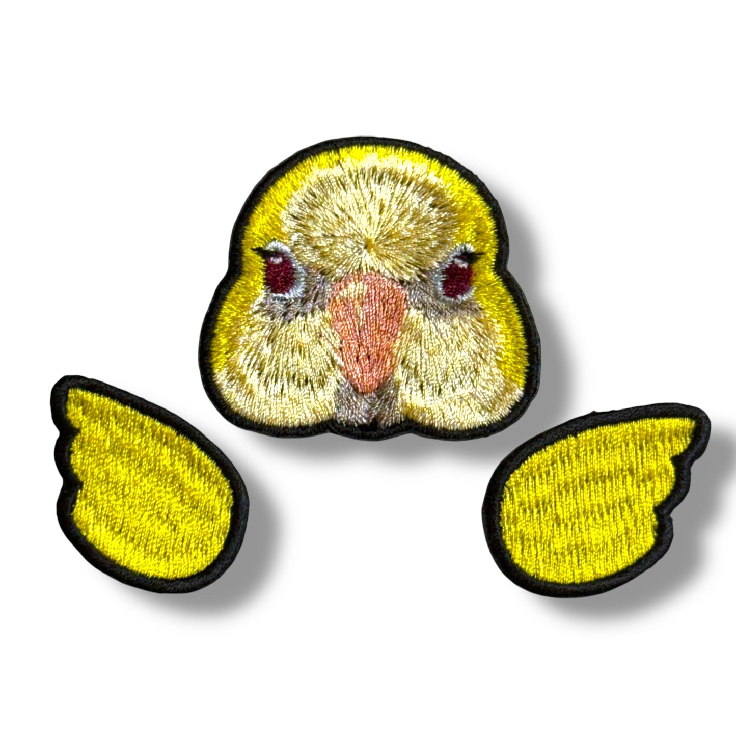 オキナインコの証明写真刺繍ワッペン