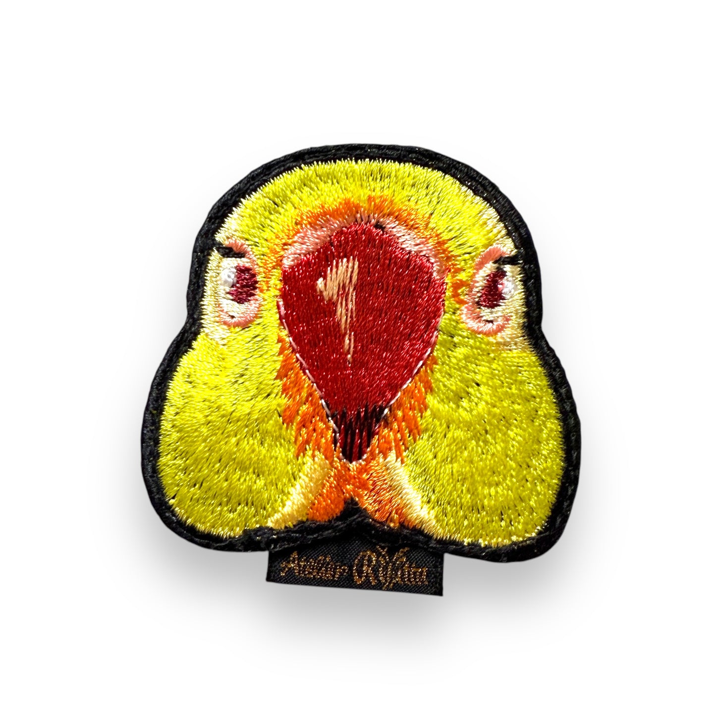 ワカケホンセイインコの証明写真刺繍ワッペン