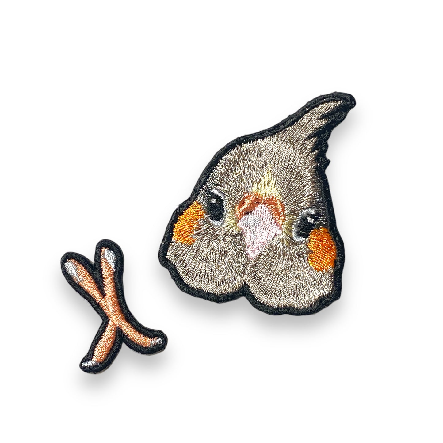 オカメインコの証明写真刺繍ワッペン(ノーマルメス)