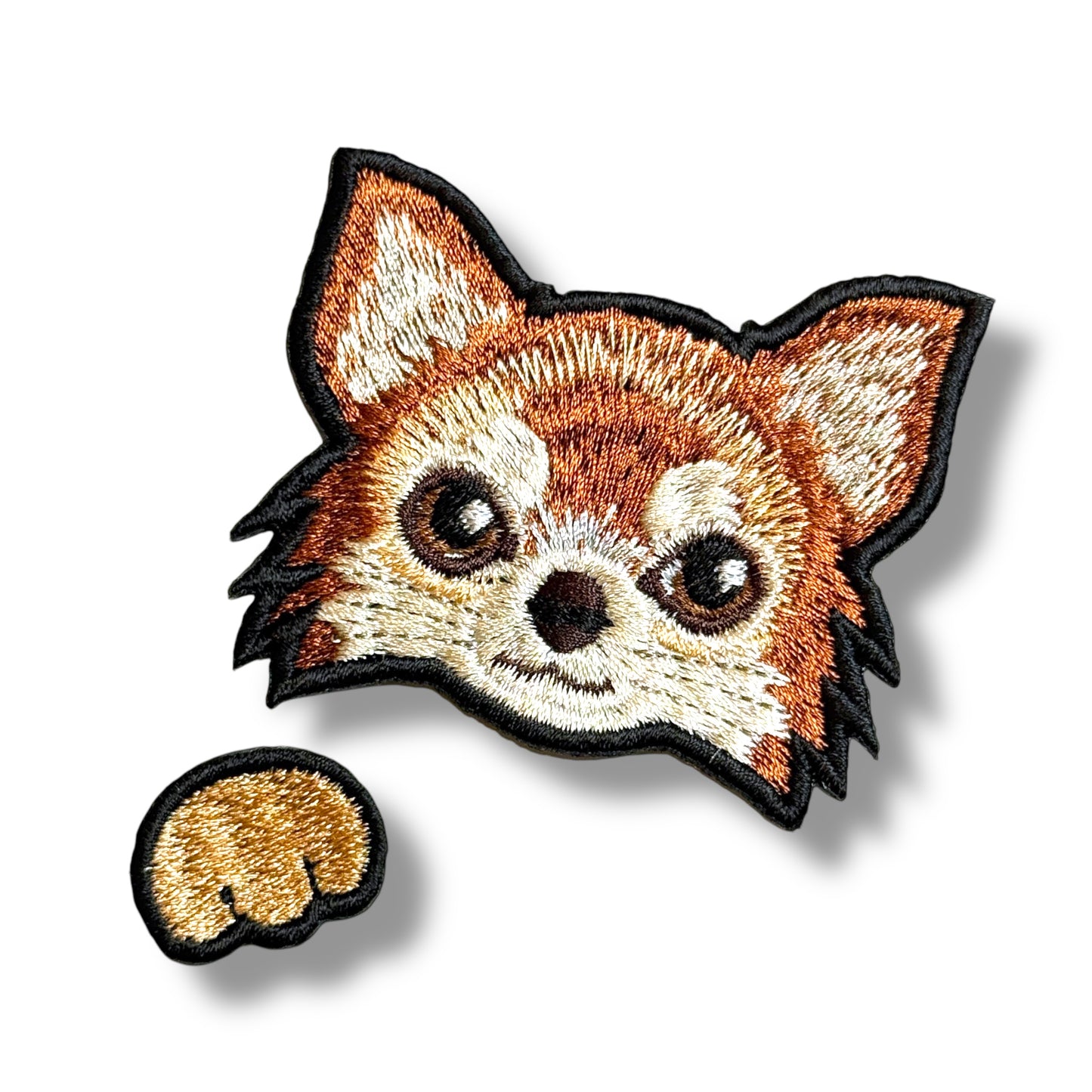 ロングコートチワワの刺繍ワッペン