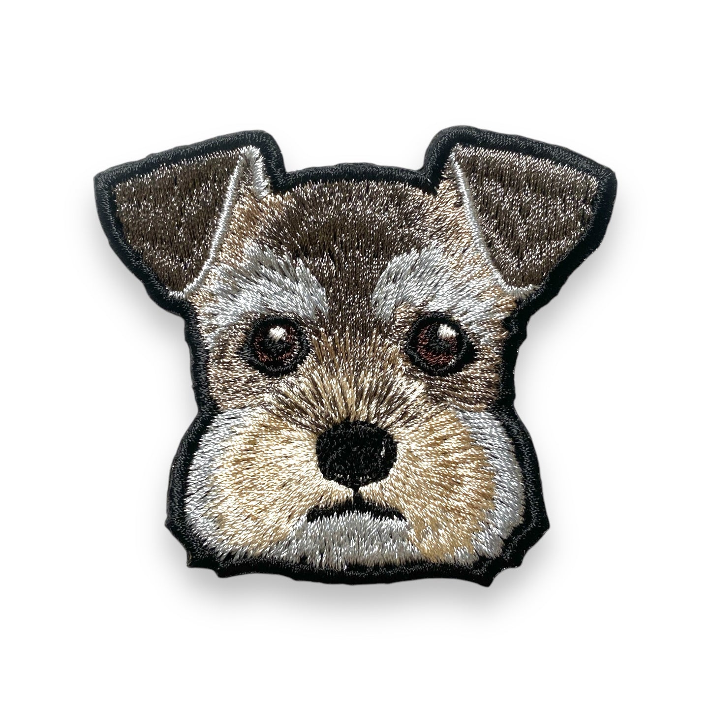 ミニチュアシュナウザーの刺繍ワッペン