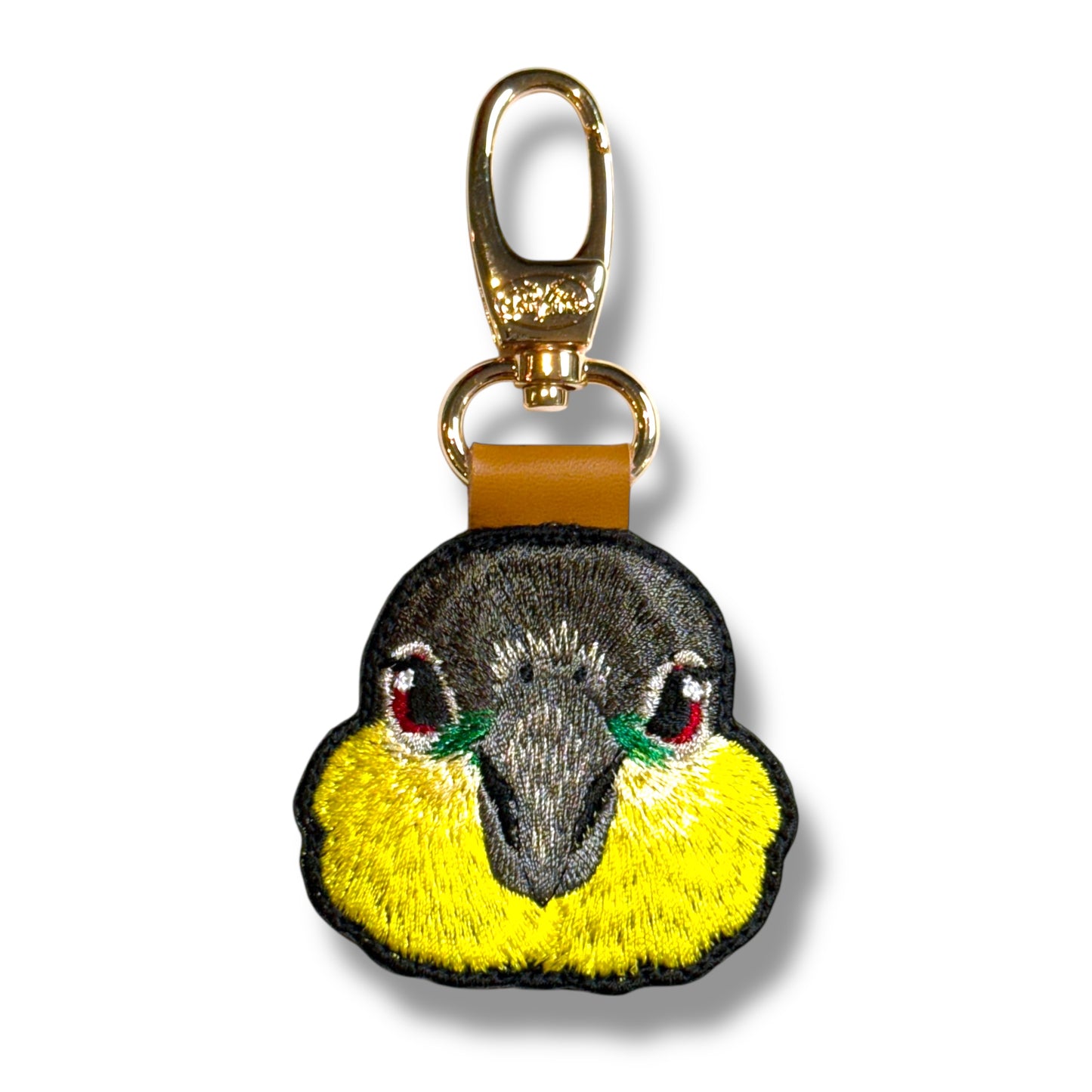 シロハラインコの証明写真刺繍ワッペン