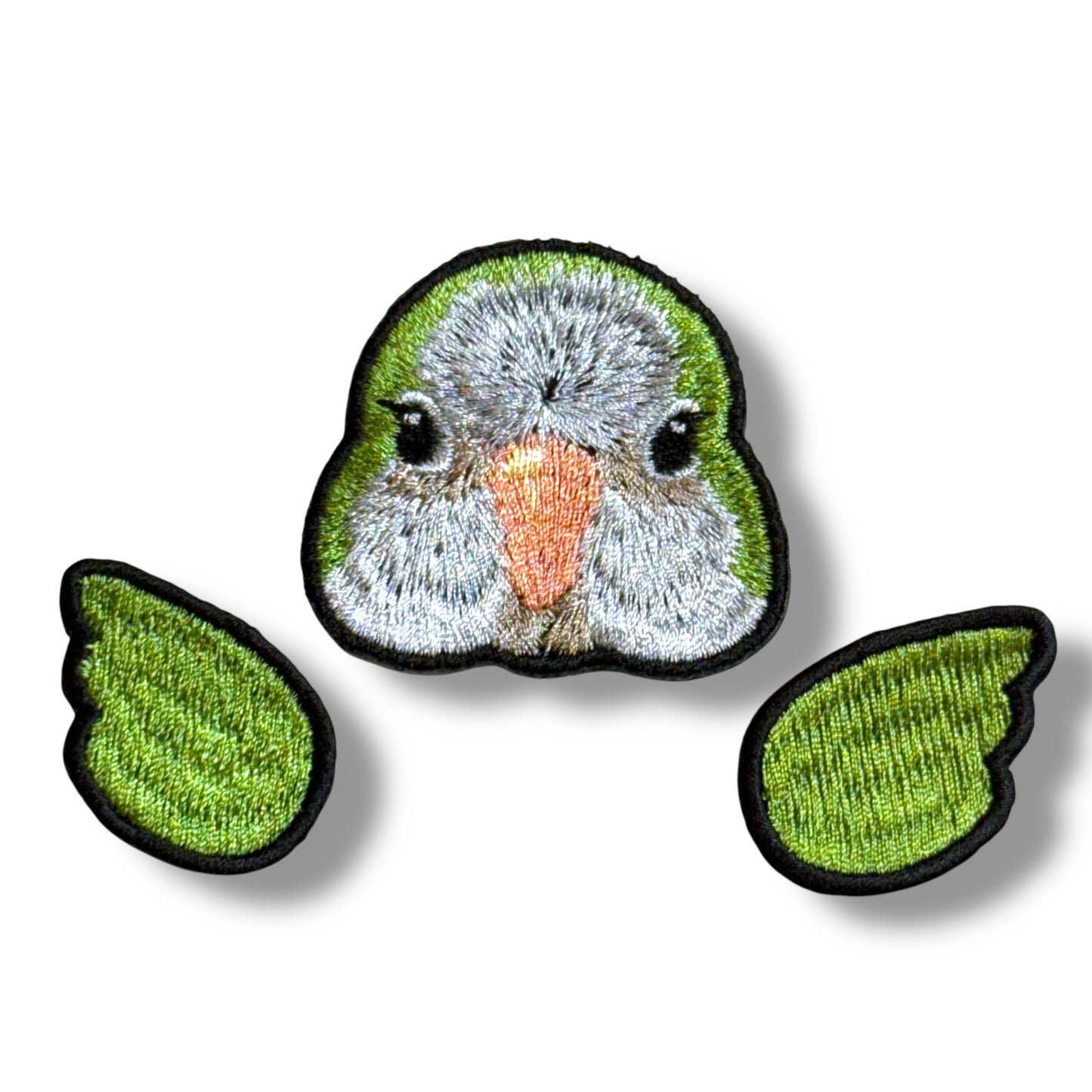 オキナインコの証明写真刺繍ワッペン