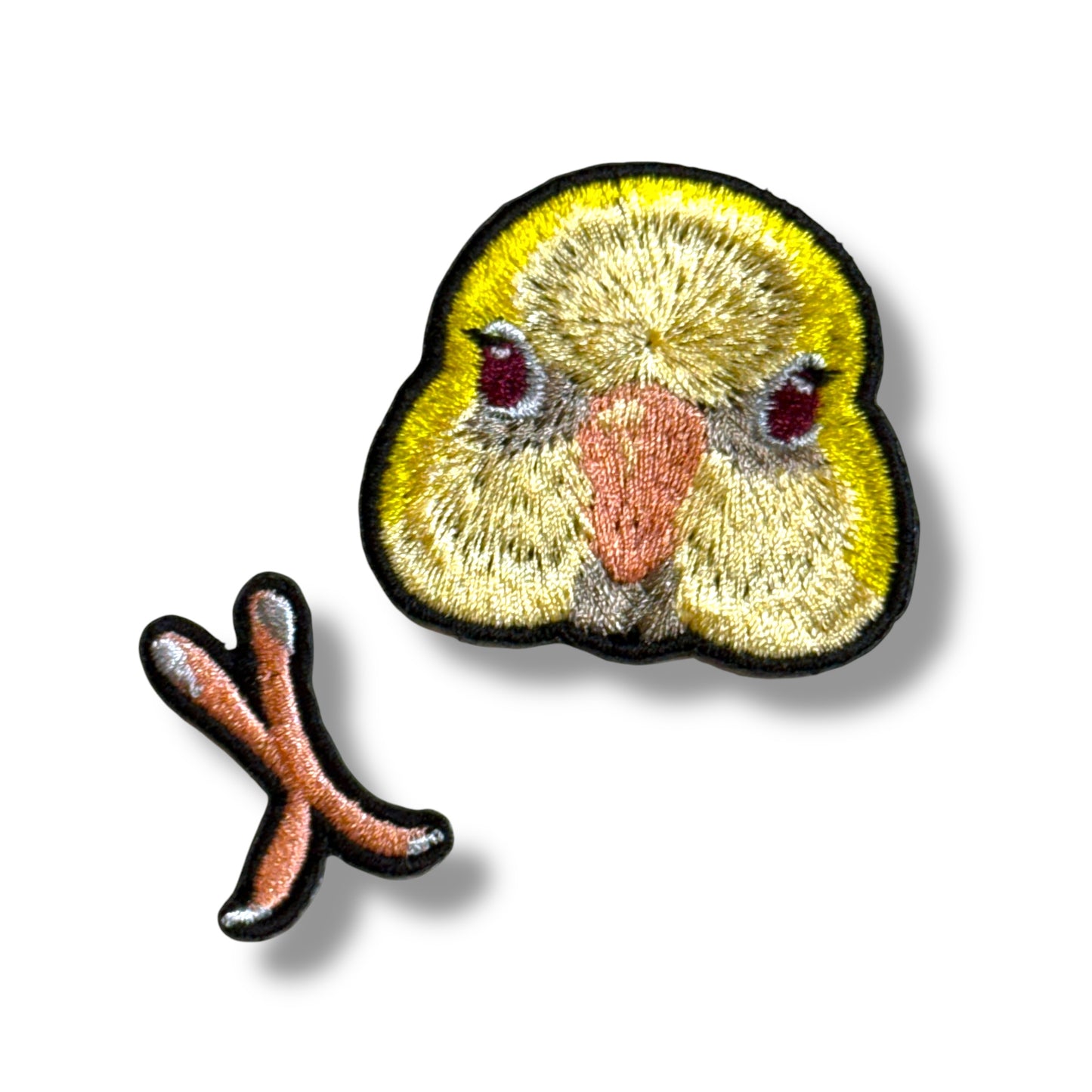 オキナインコの証明写真刺繍ワッペン
