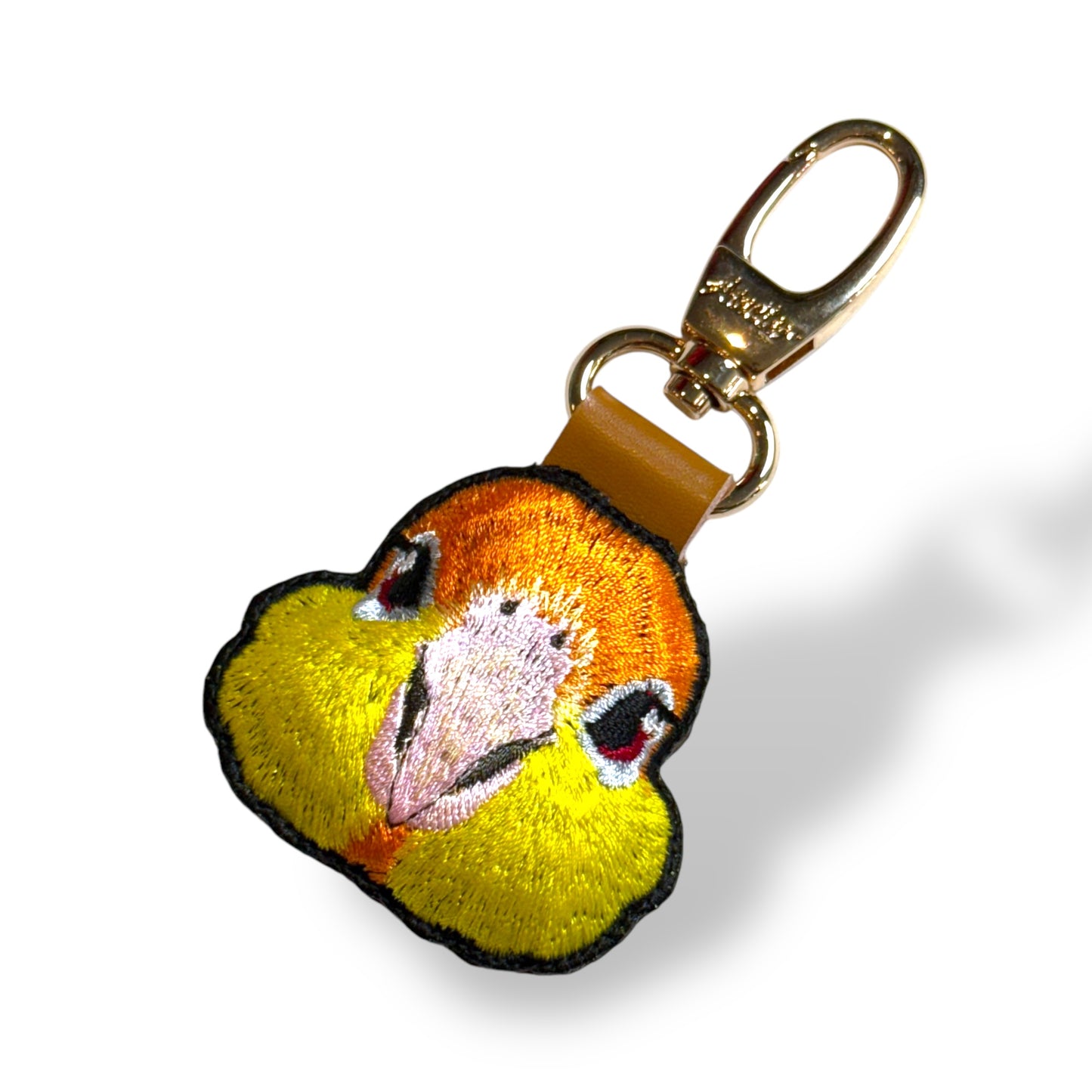 シロハラインコの証明写真刺繍ワッペン
