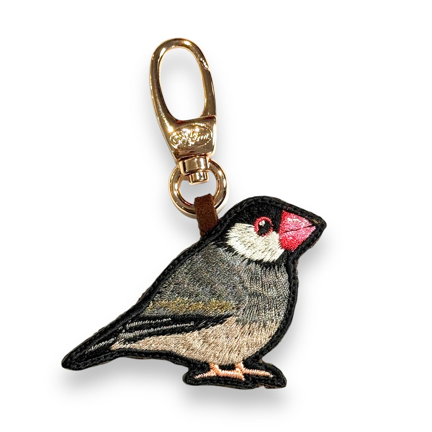 文鳥の刺繍ワッペン