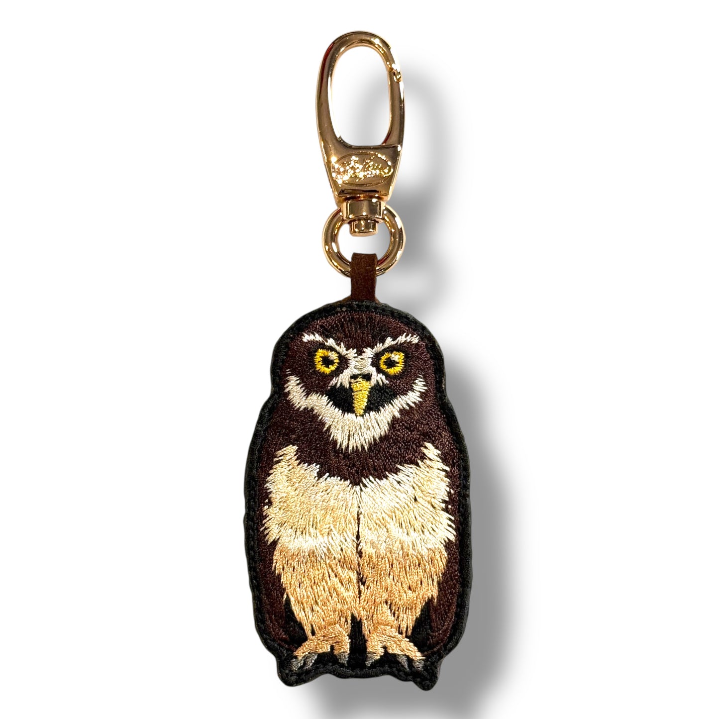 メガネフクロウの刺繍ワッペン