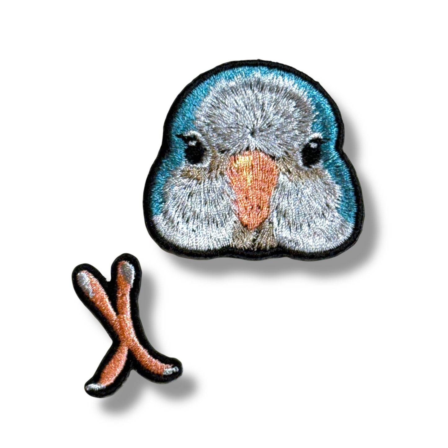 オキナインコの証明写真刺繍ワッペン