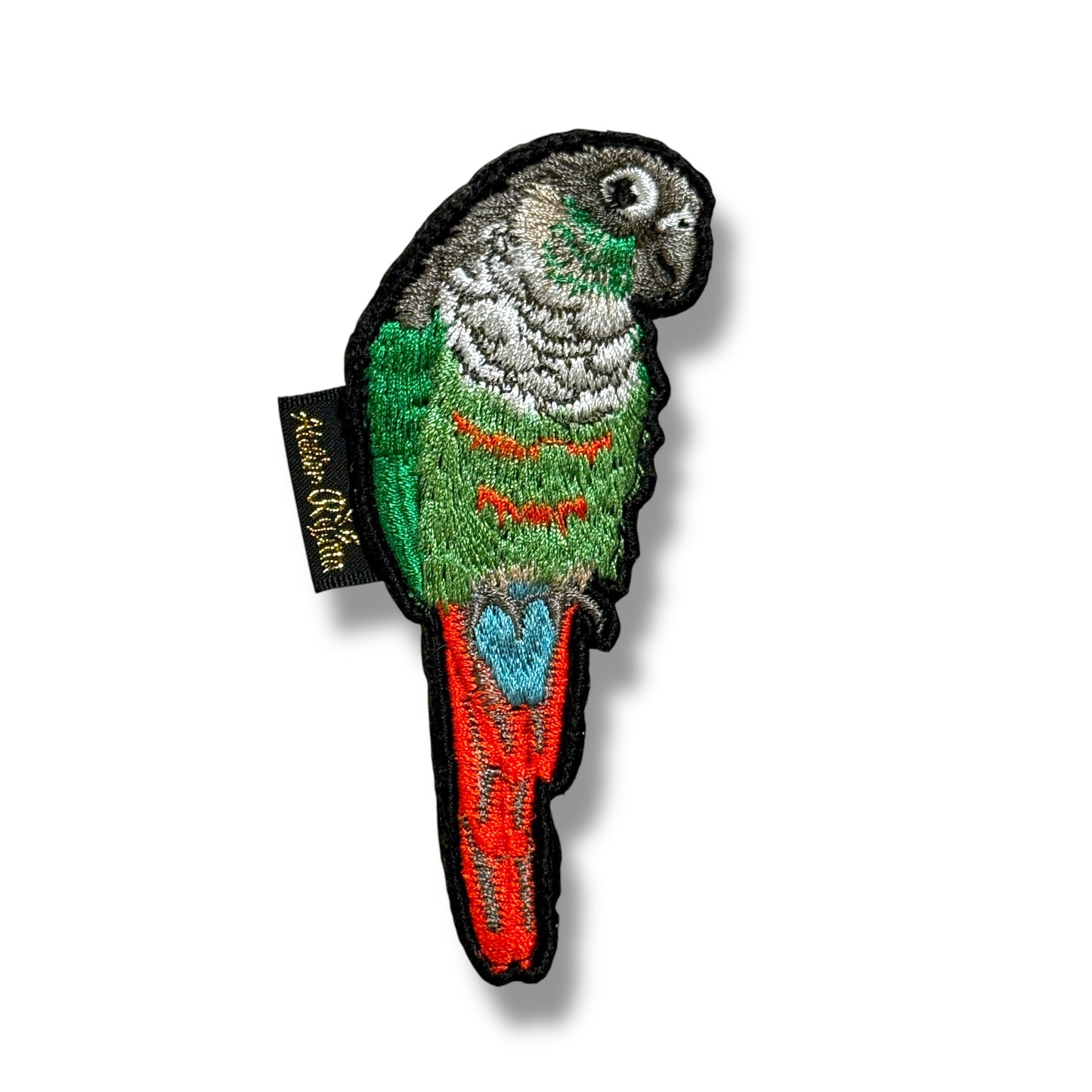 ウロコインコの刺繍ワッペン