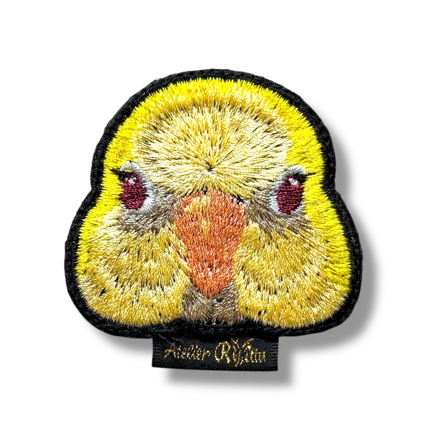 オキナインコの証明写真刺繍ワッペン