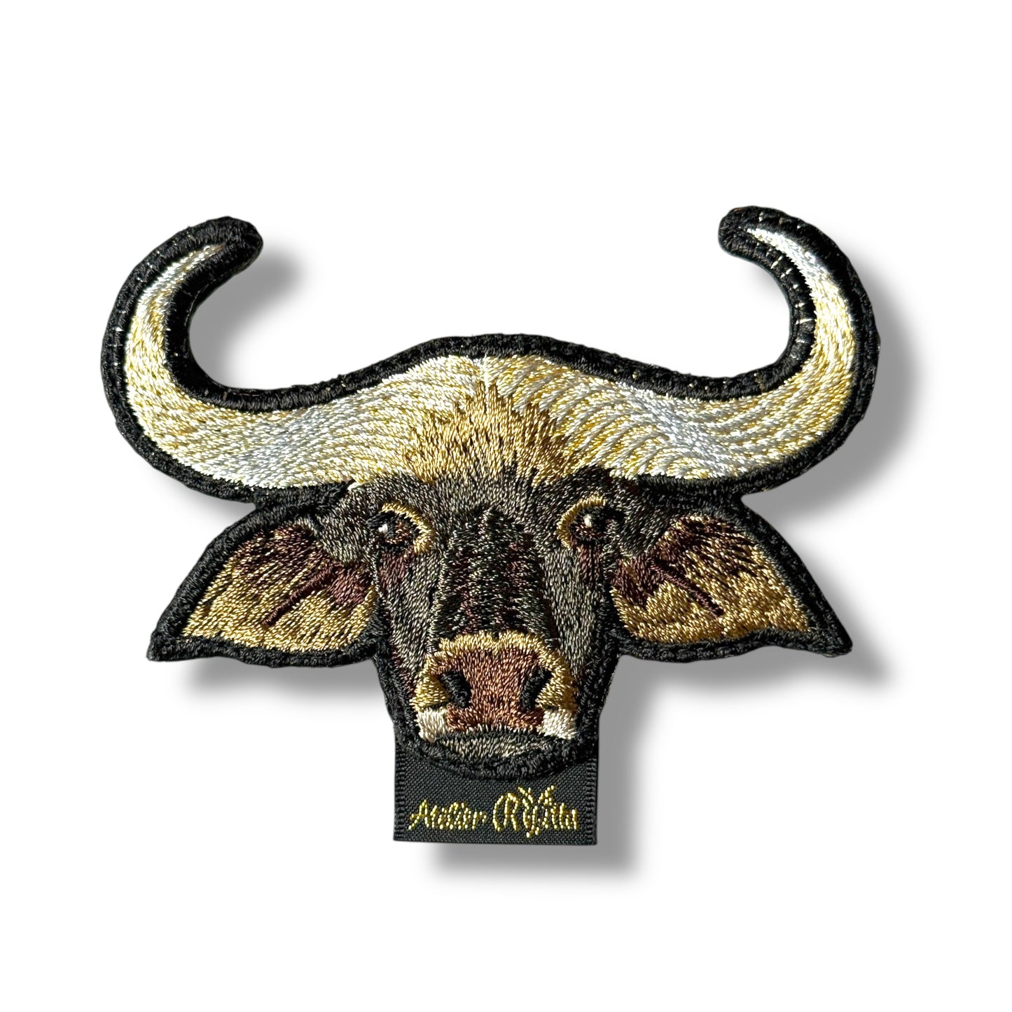 バッファロー(アフリカスイギュウ)の刺繍ワッペン
