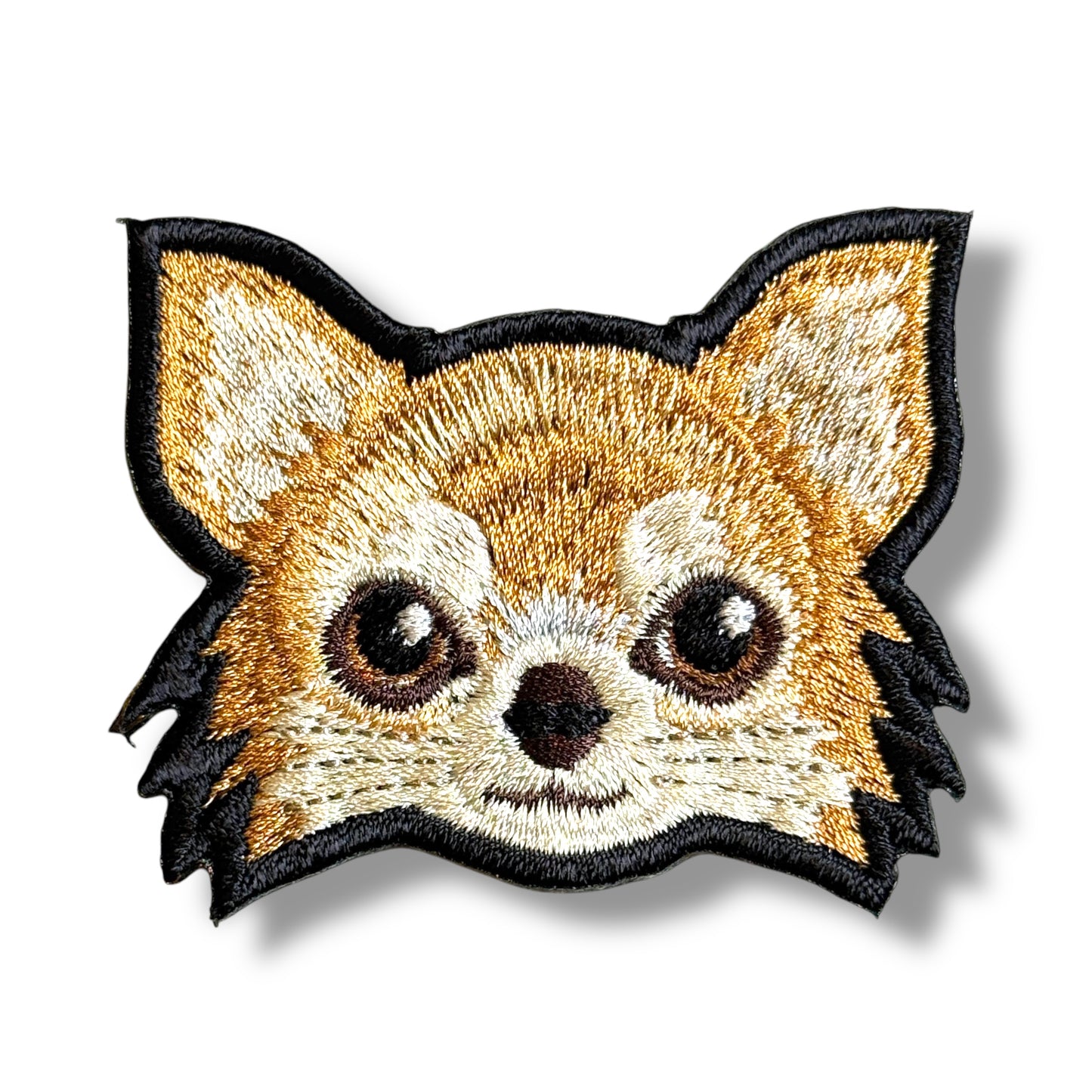 ロングコートチワワの刺繍ワッペン