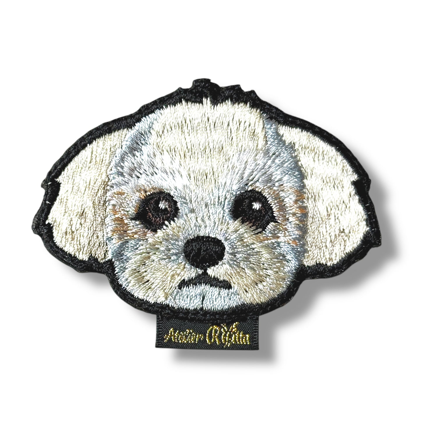 マルチーズの刺繍ワッペン