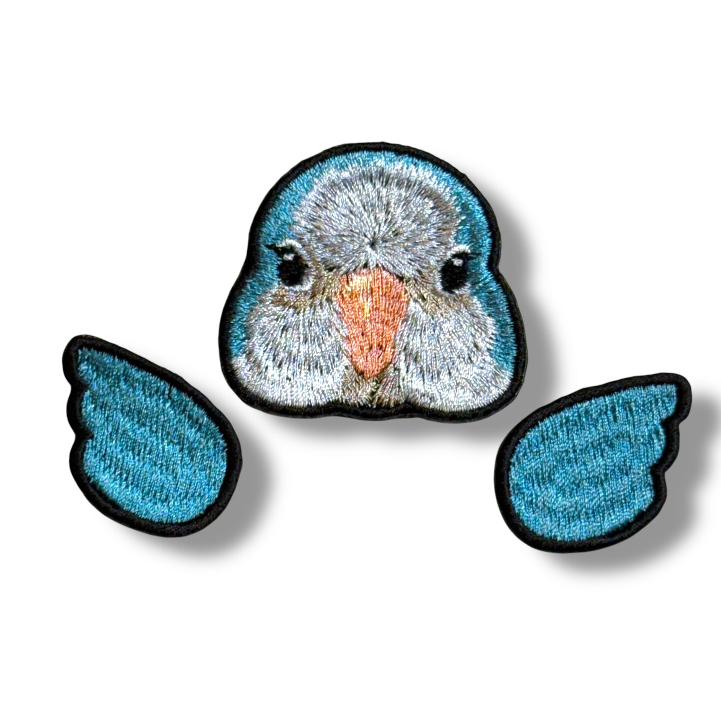 オキナインコの証明写真刺繍ワッペン
