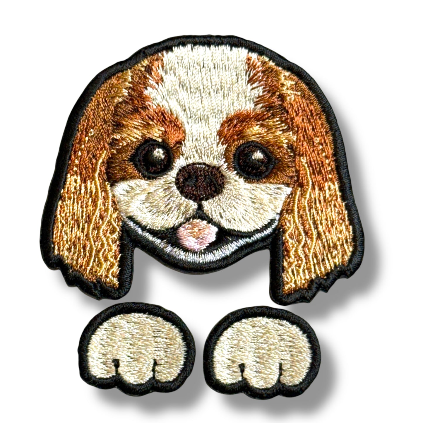 キャバリア・キング・チャールズ・スパニエルの刺繍ワッペン