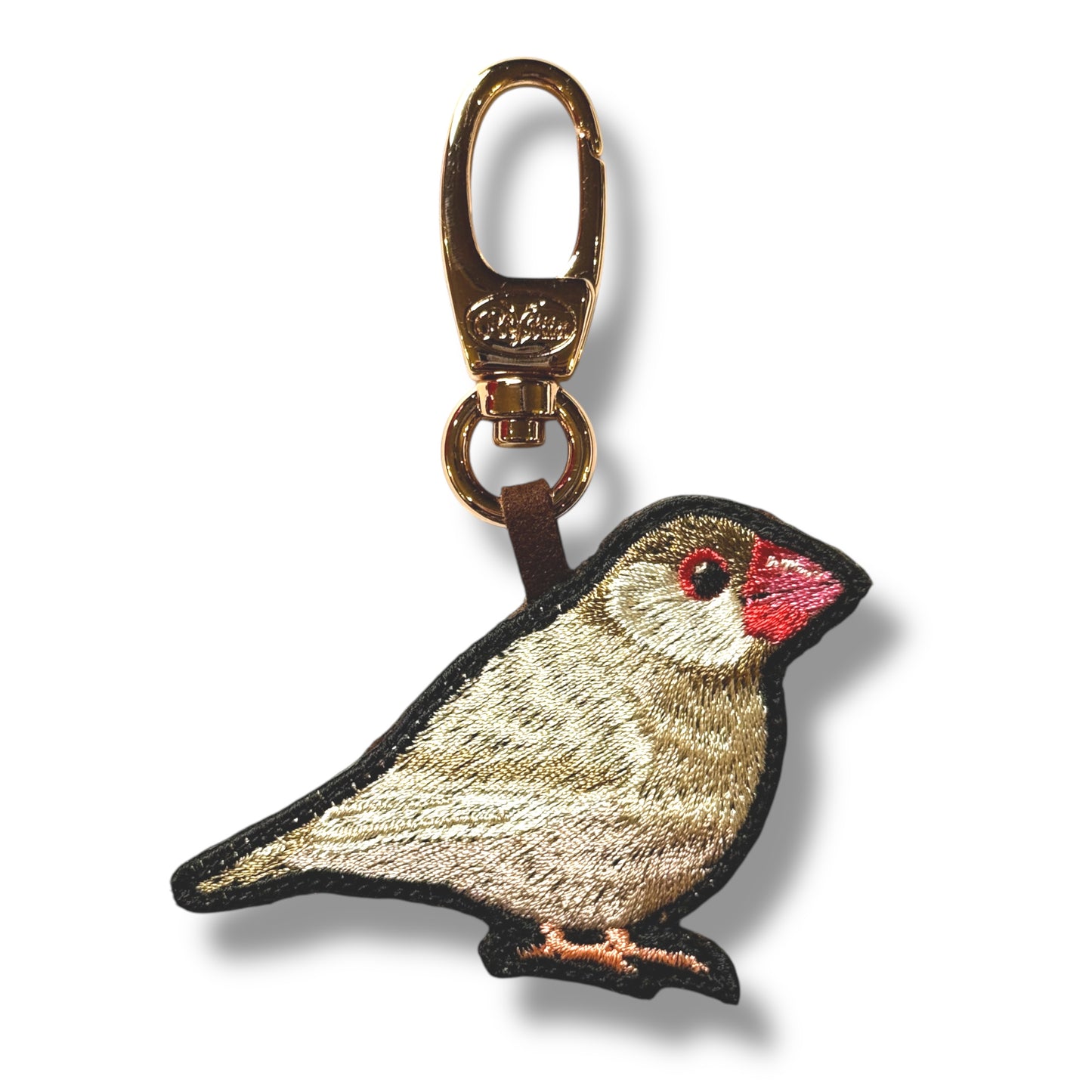 文鳥の刺繍ワッペン