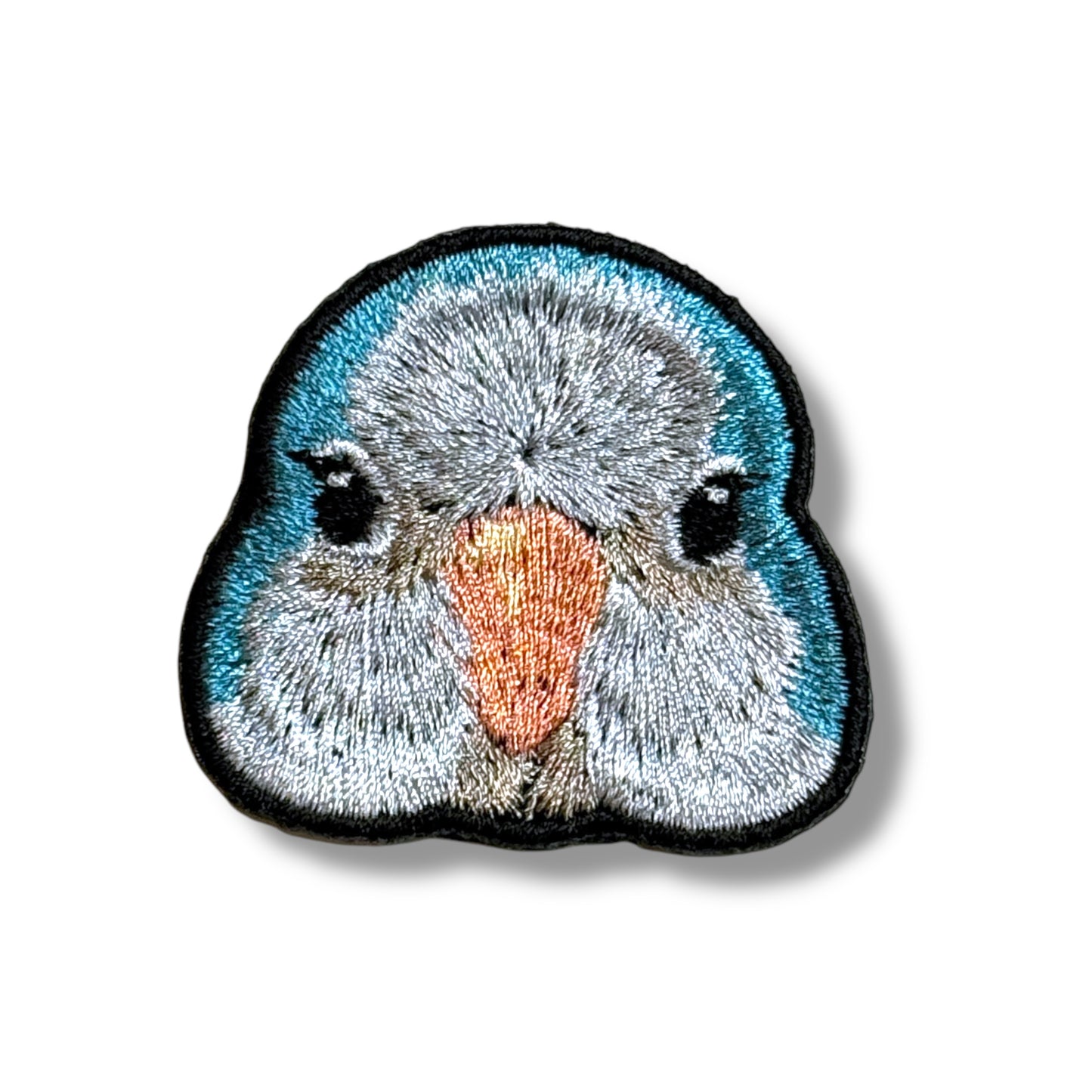 オキナインコの証明写真刺繍ワッペン