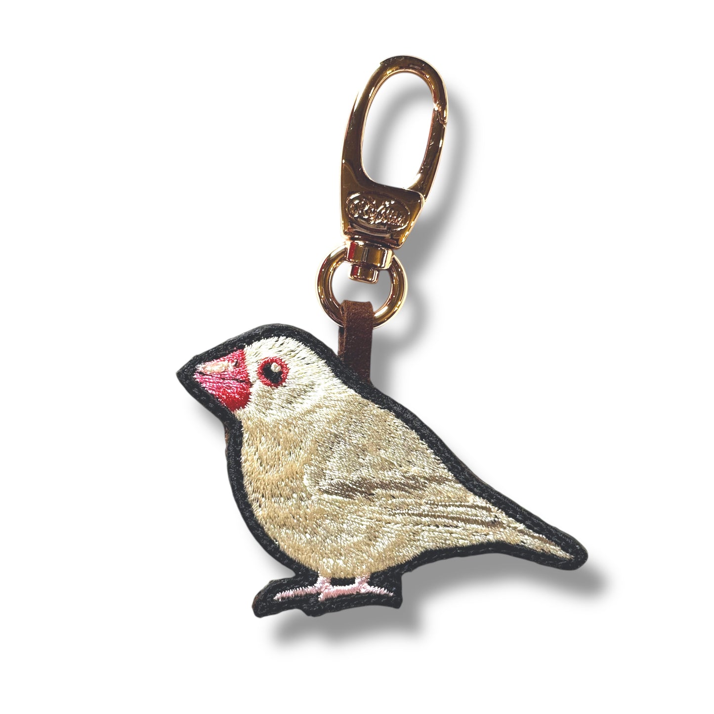 文鳥の刺繍ワッペン