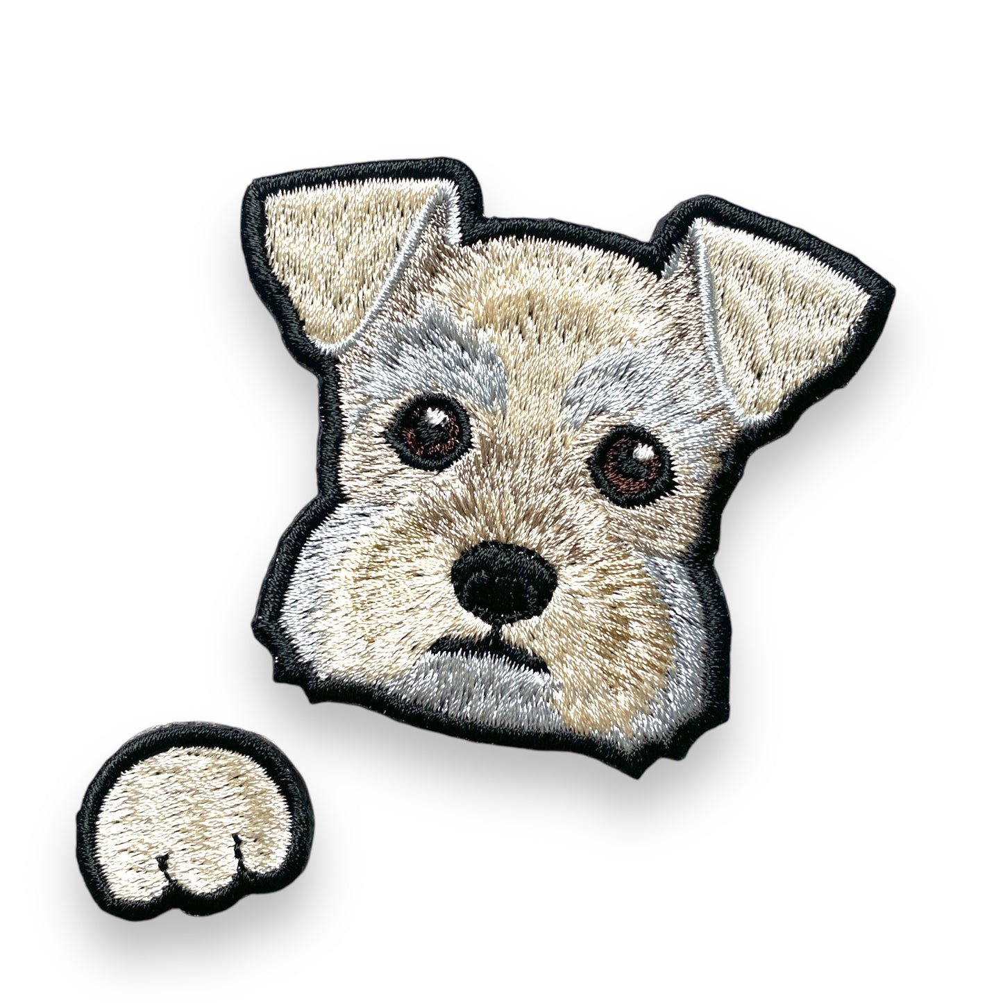 ミニチュアシュナウザーの刺繍ワッペン