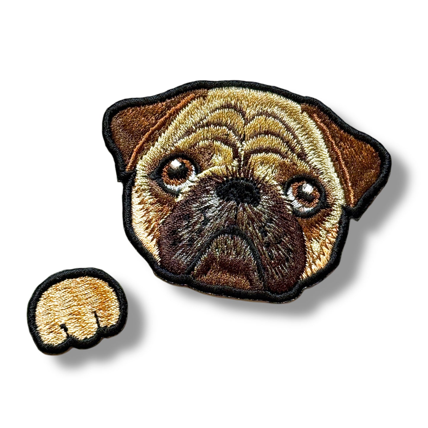 パグの刺繍ワッペン