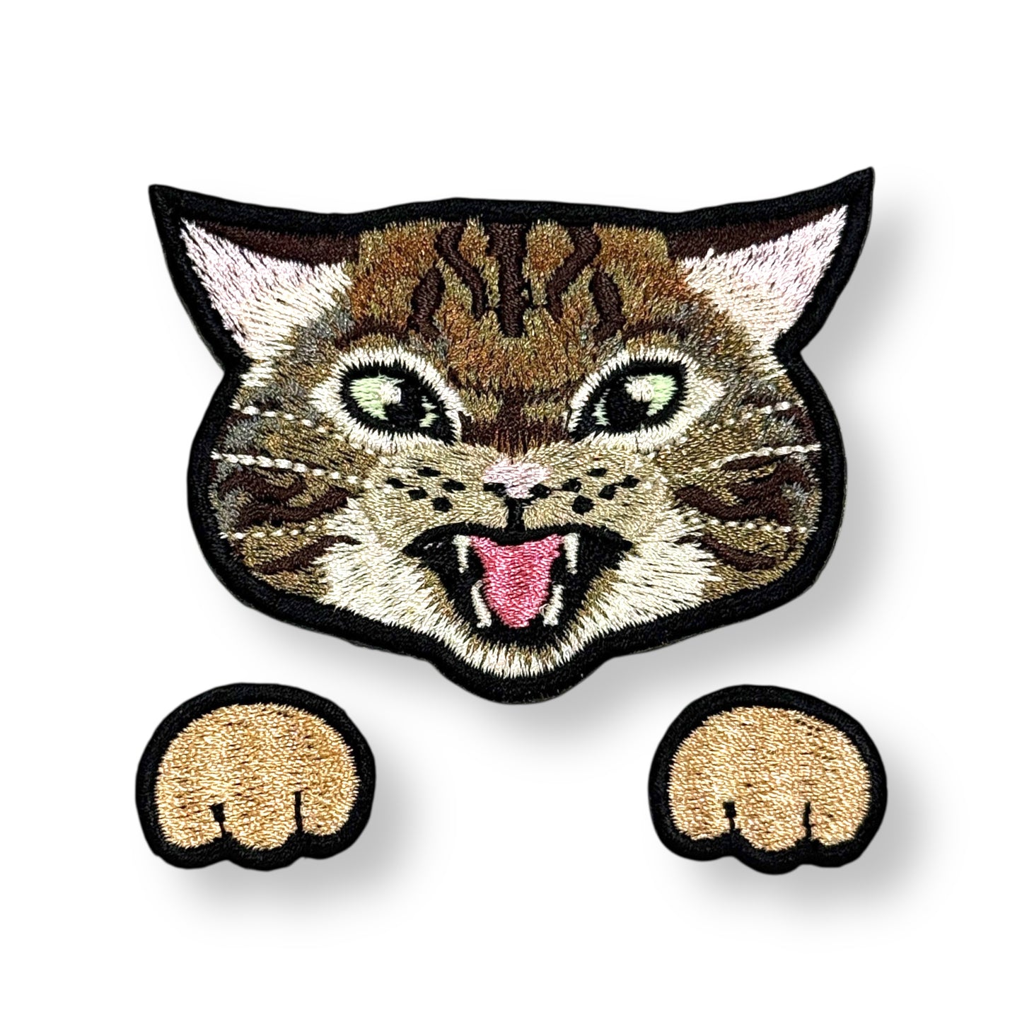 激おこにゃんこの刺繍ワッペン