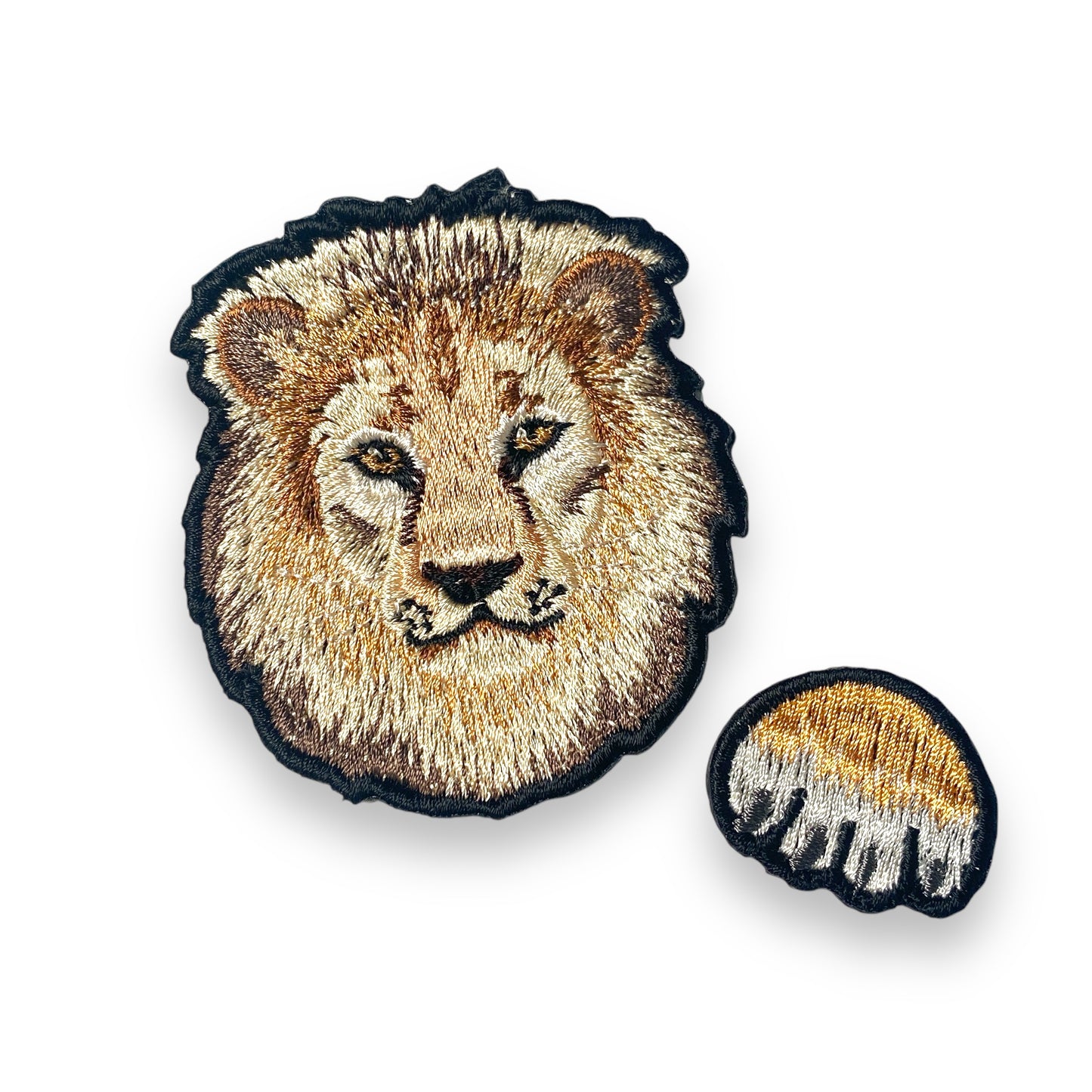 ライオンの刺繍ワッペン