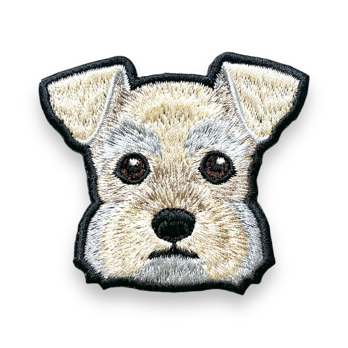 ミニチュアシュナウザーの刺繍ワッペン