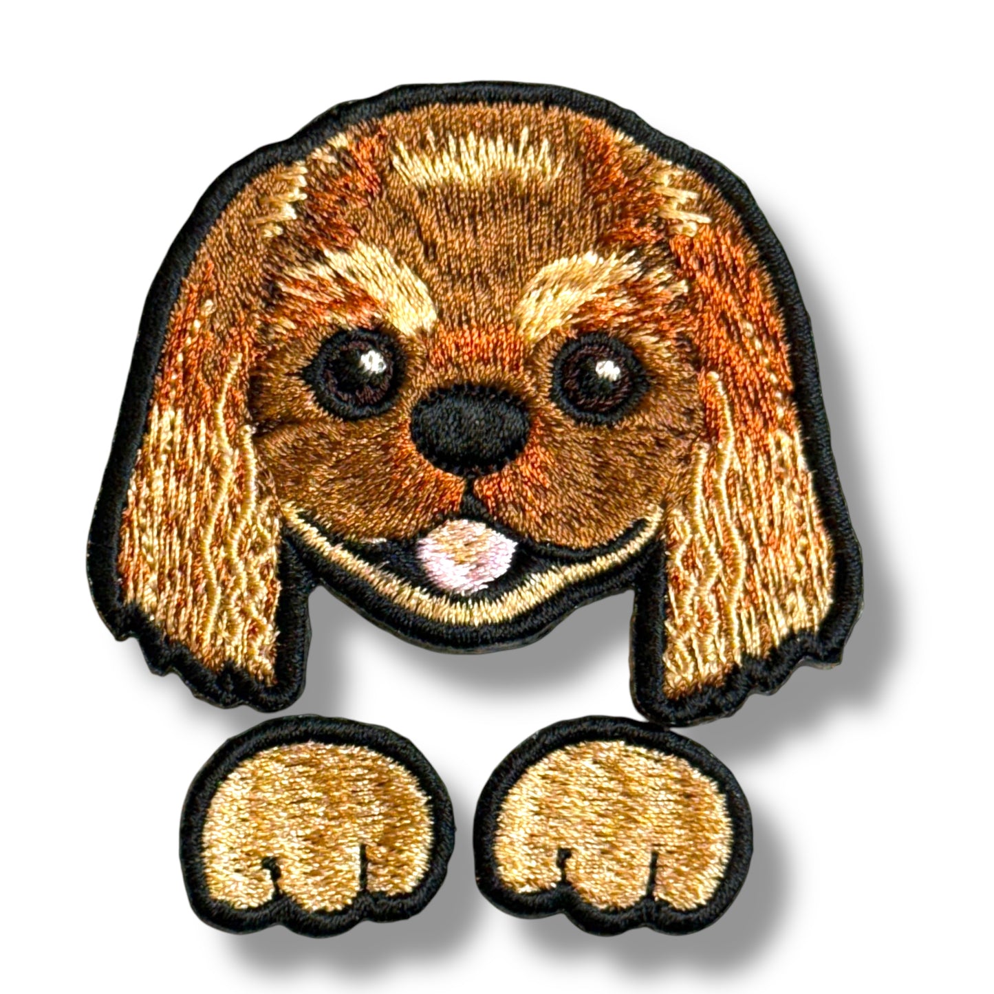 キャバリア・キング・チャールズ・スパニエルの刺繍ワッペン