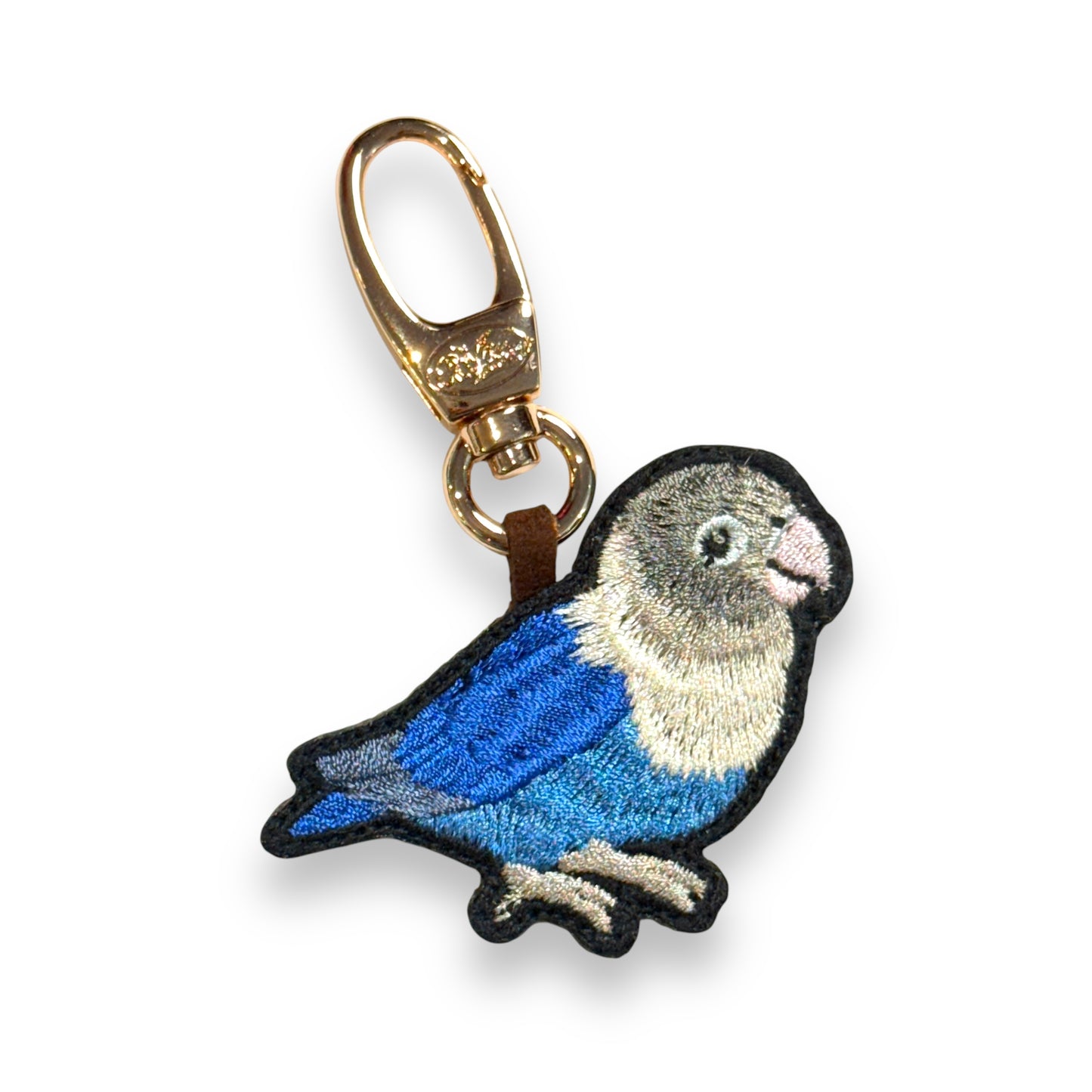 ボタンインコの刺繍ワッペン