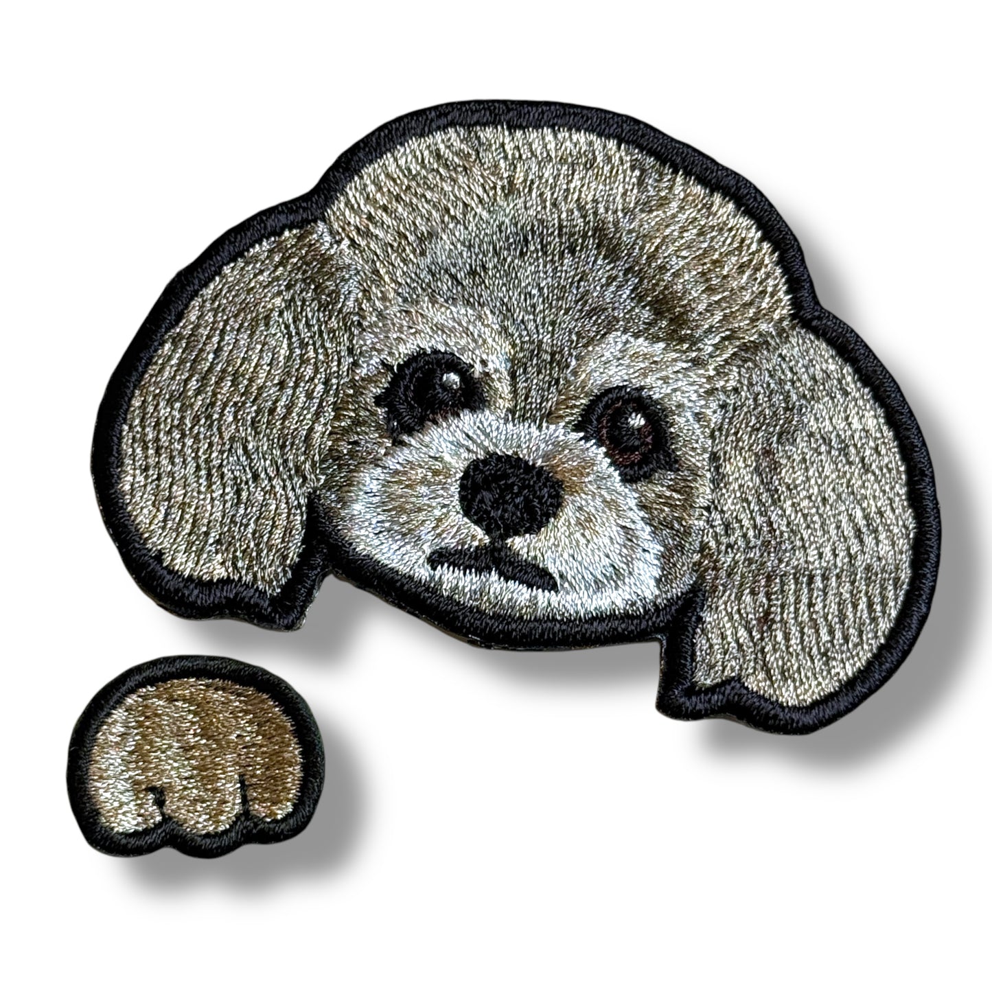 トイプードルの刺繍ワッペン