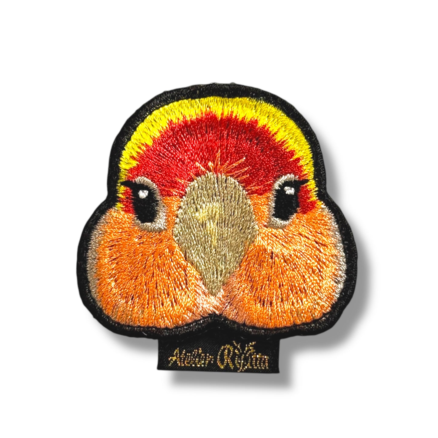 コザクラインコの証明写真刺繍ワッペン