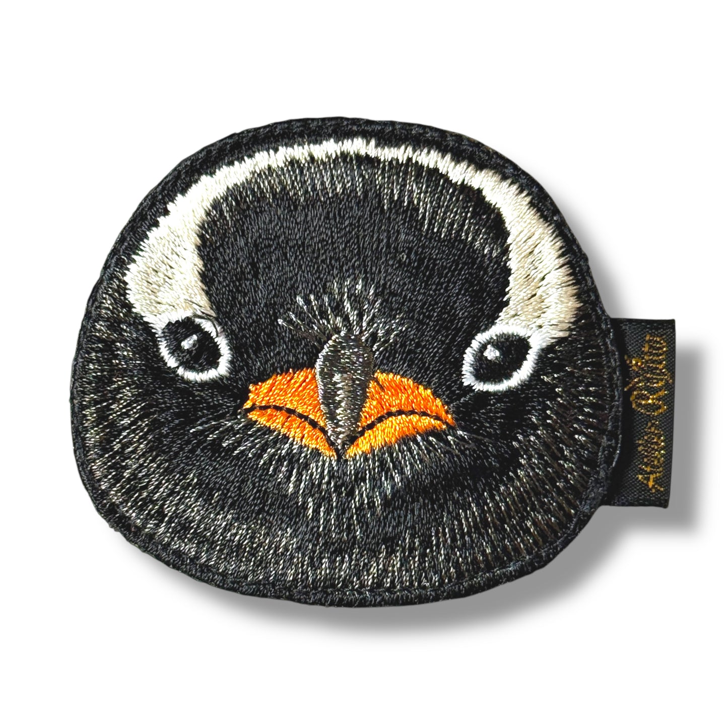 ジェンツーペンギンの証明写真刺繍ワッペン