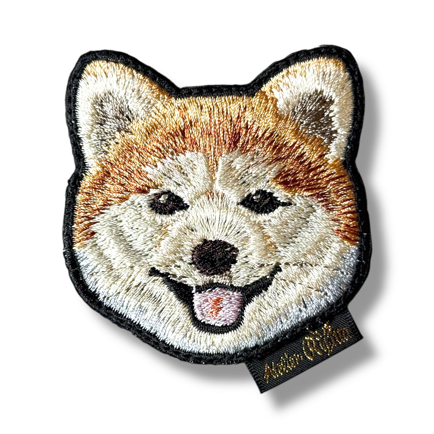 秋田犬の刺繍ワッペン