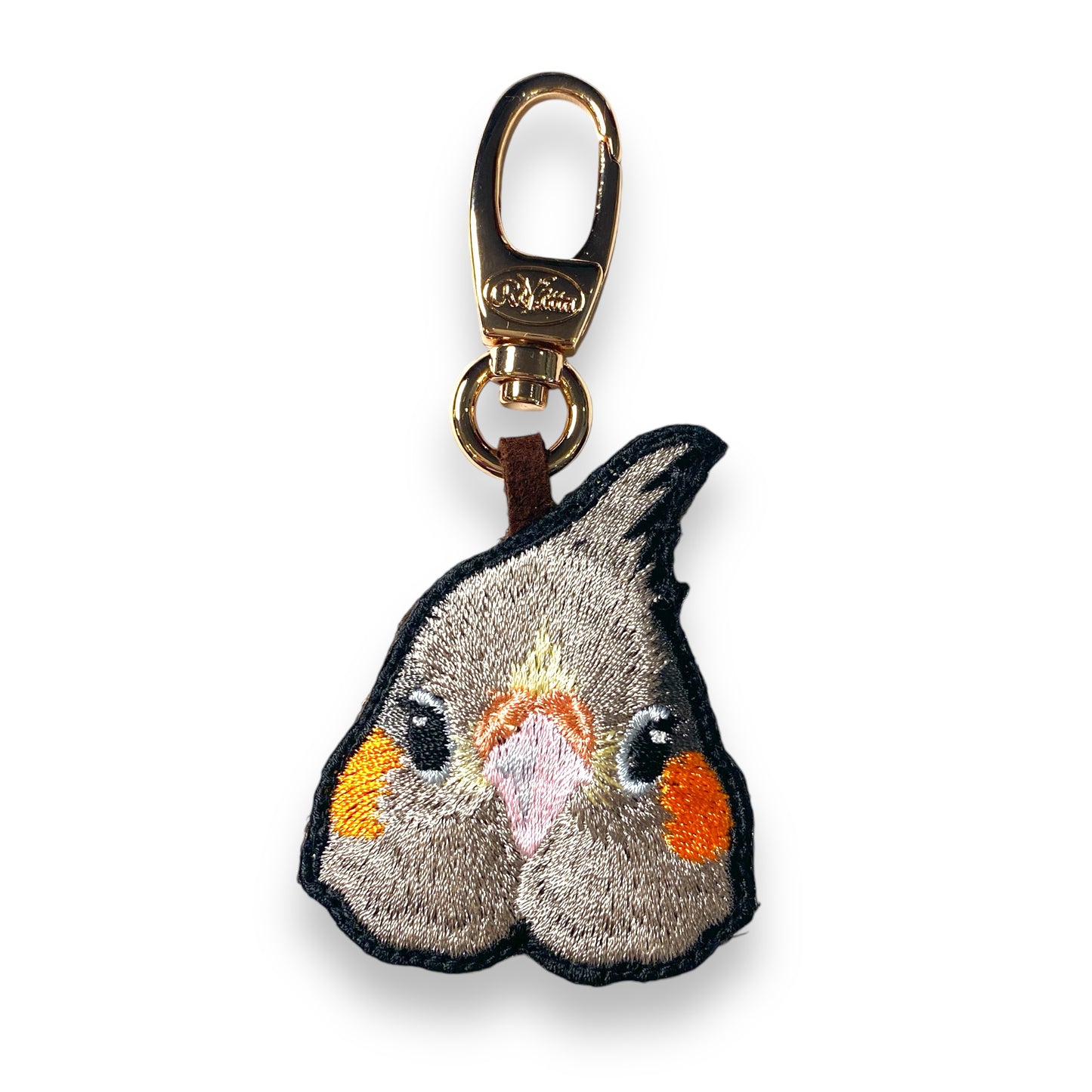 オカメインコの証明写真刺繍ワッペン(ノーマルメス)