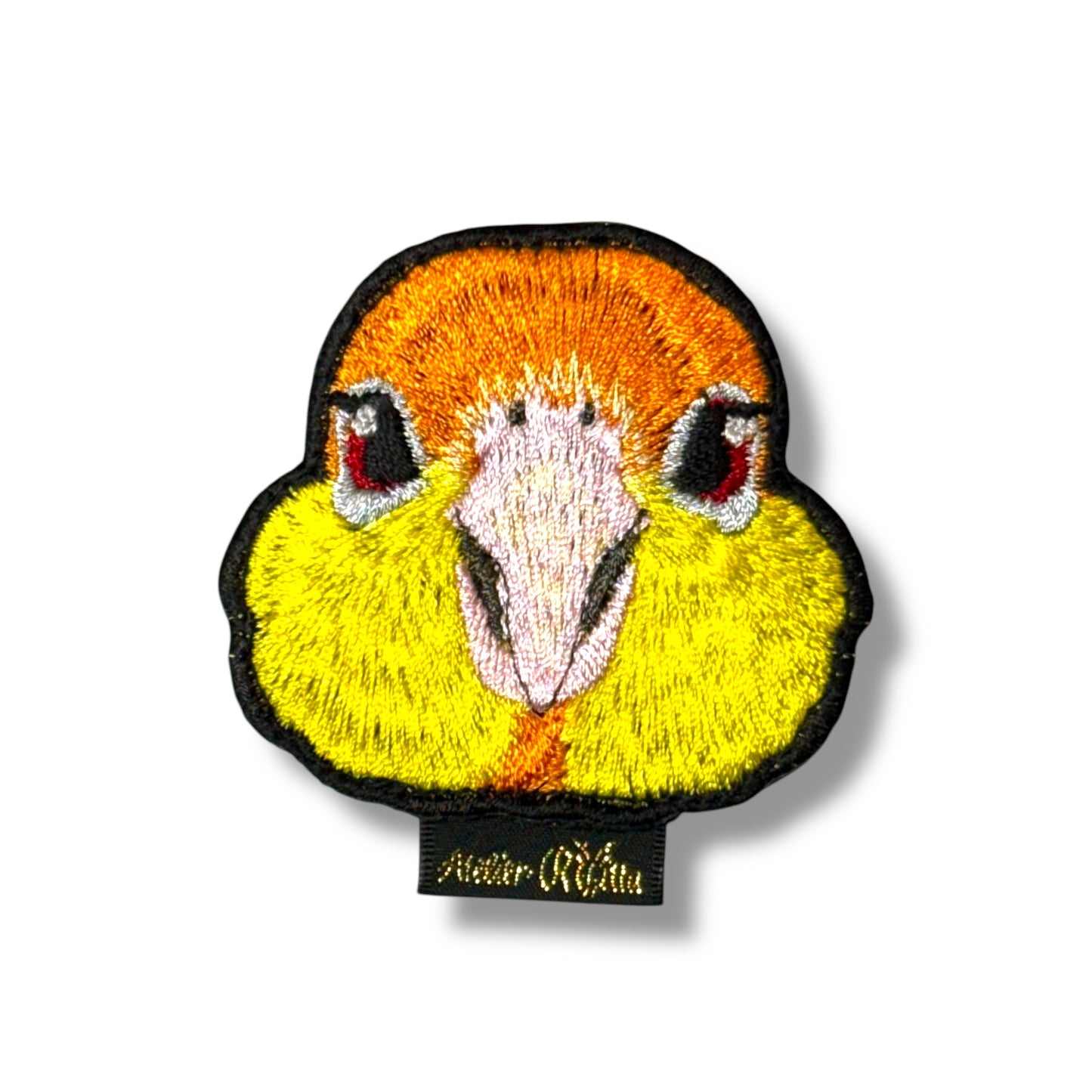 シロハラインコの証明写真刺繍ワッペン