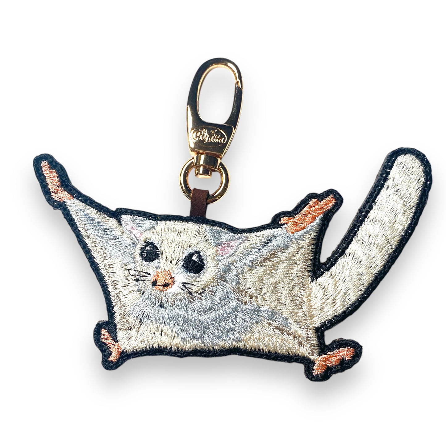 フクロモモンガ(フライング)の刺繍ワッペン