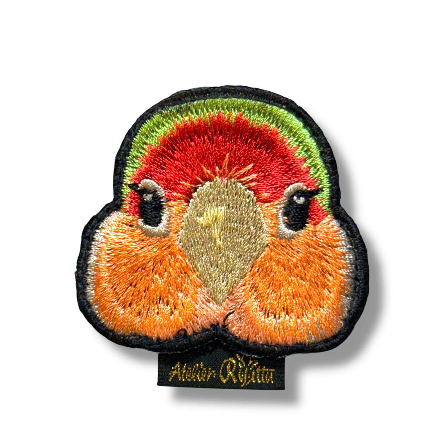 コザクラインコの証明写真刺繍ワッペン