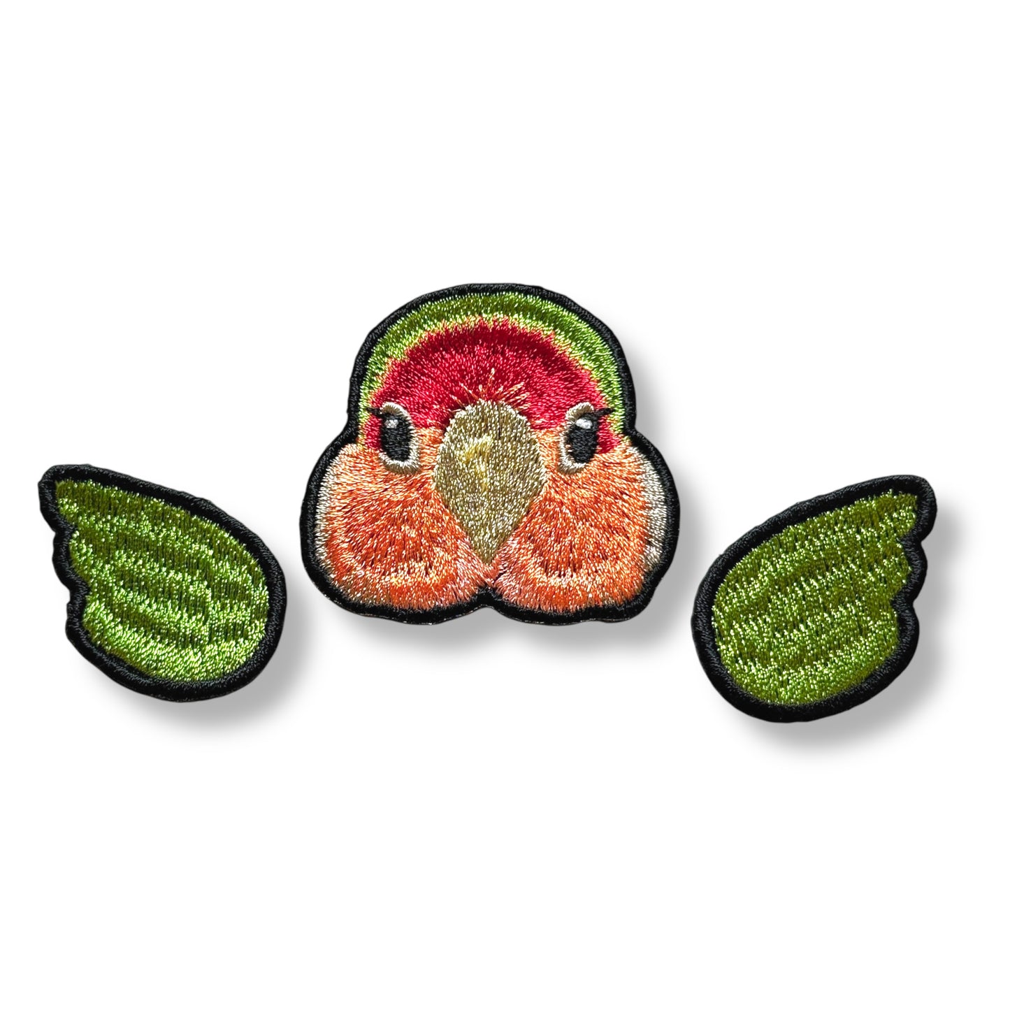 コザクラインコの証明写真刺繍ワッペン
