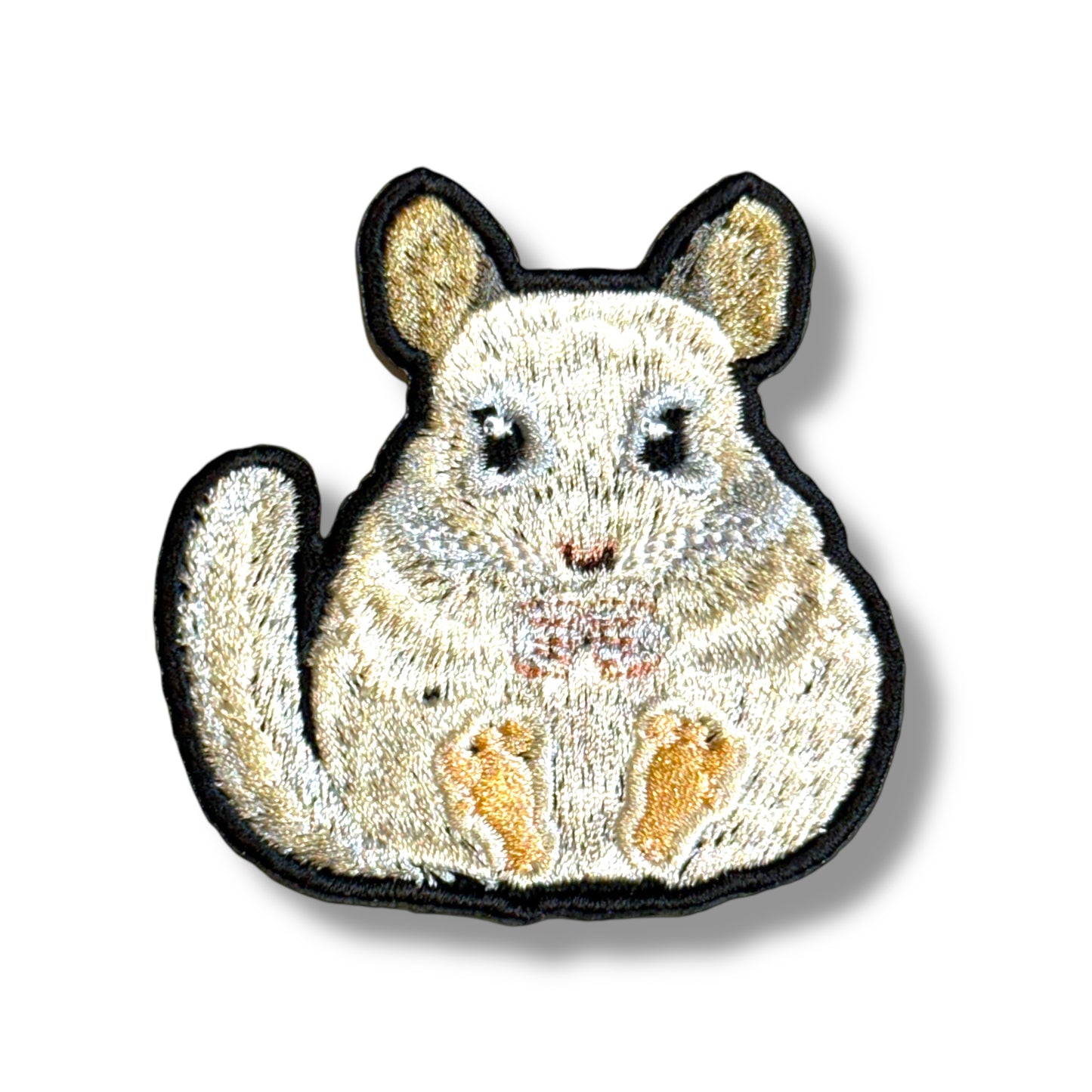 チンチラの刺繍ワッペン
